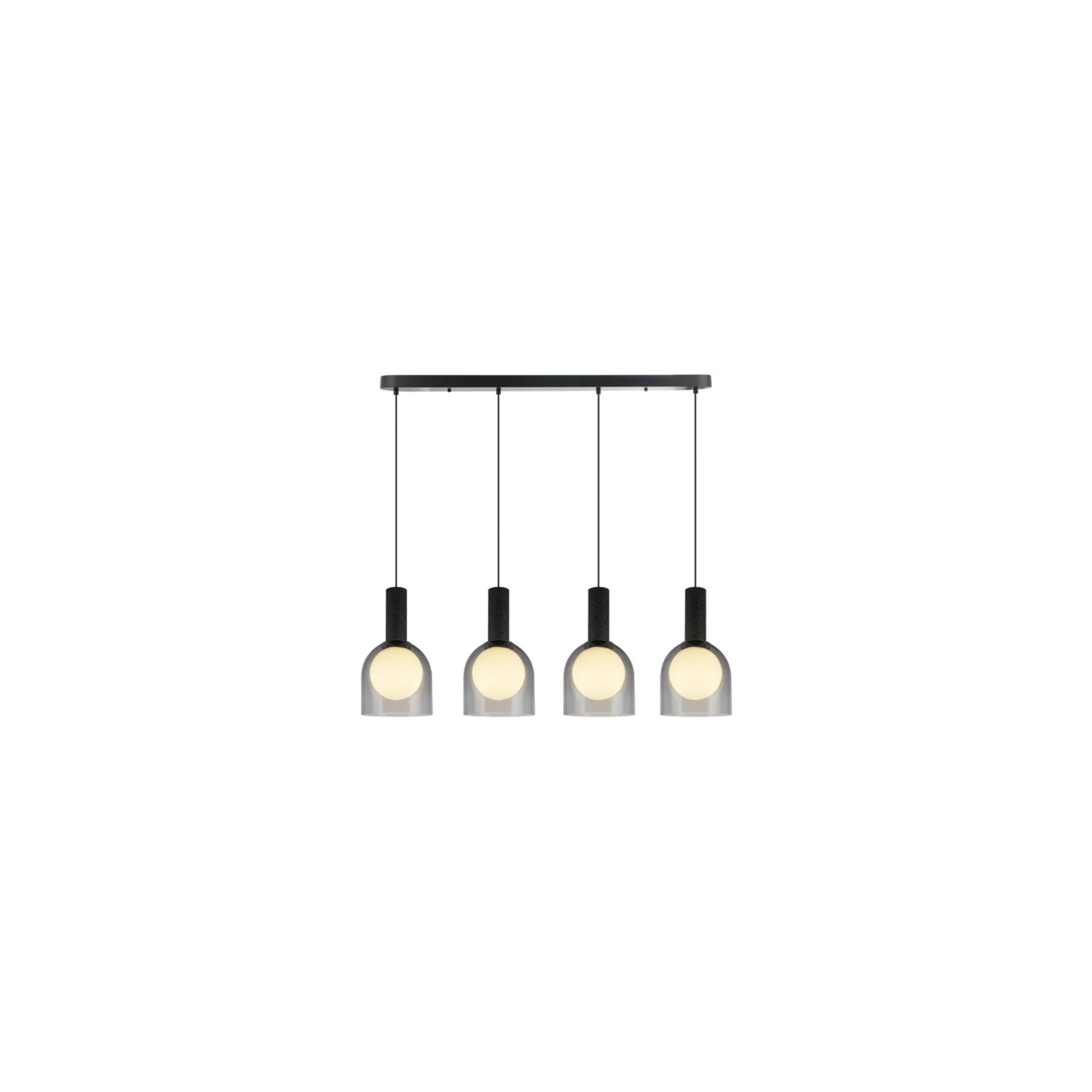 Suspension JUNA en noir et travertin Artcraft — vue supplémentaire
