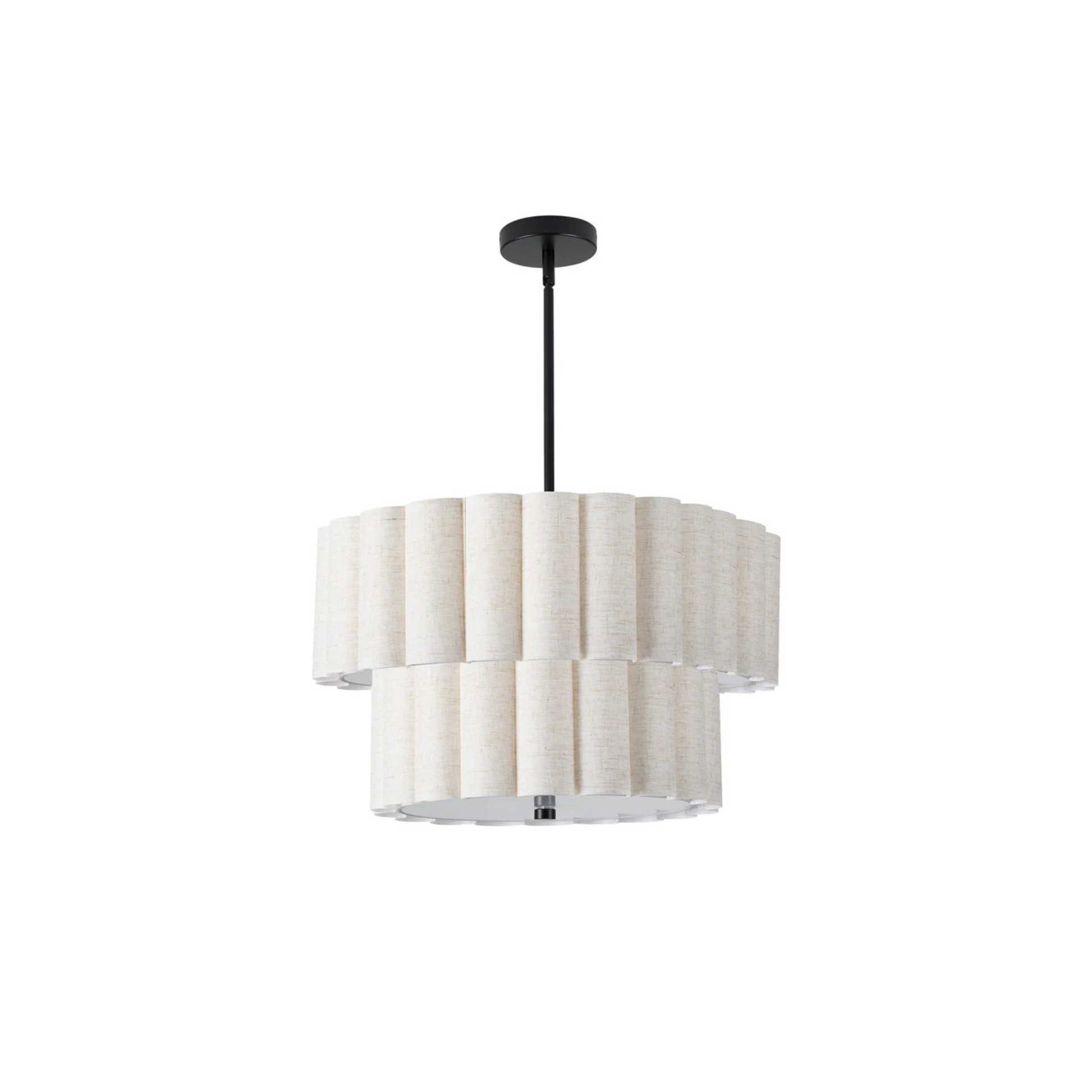 Suspension PACIFICA en noir mat et beige Dainolite — vue supplémentaire