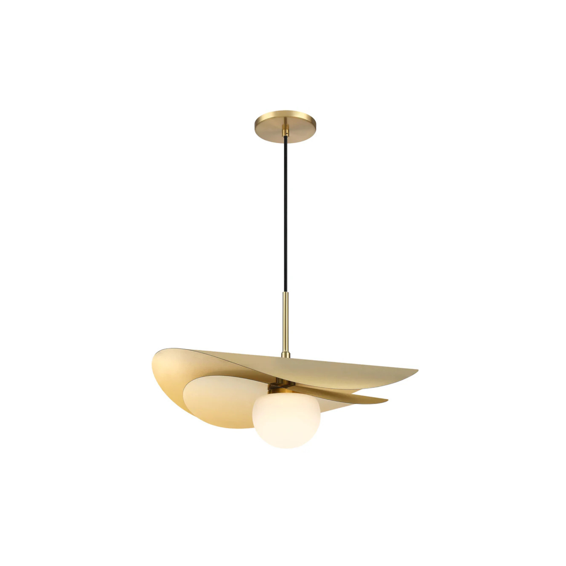 Suspension PAVEN en laiton vieilli Dainolite — vue supplémentaire