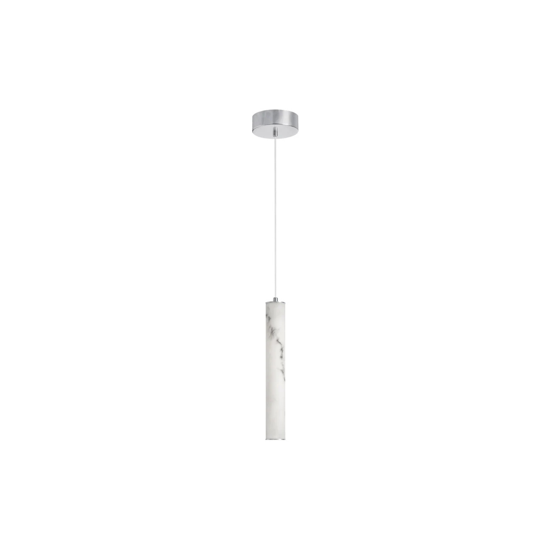 Suspension REUBEN en chrome poli et albâtre Dainolite — vue supplémentaire