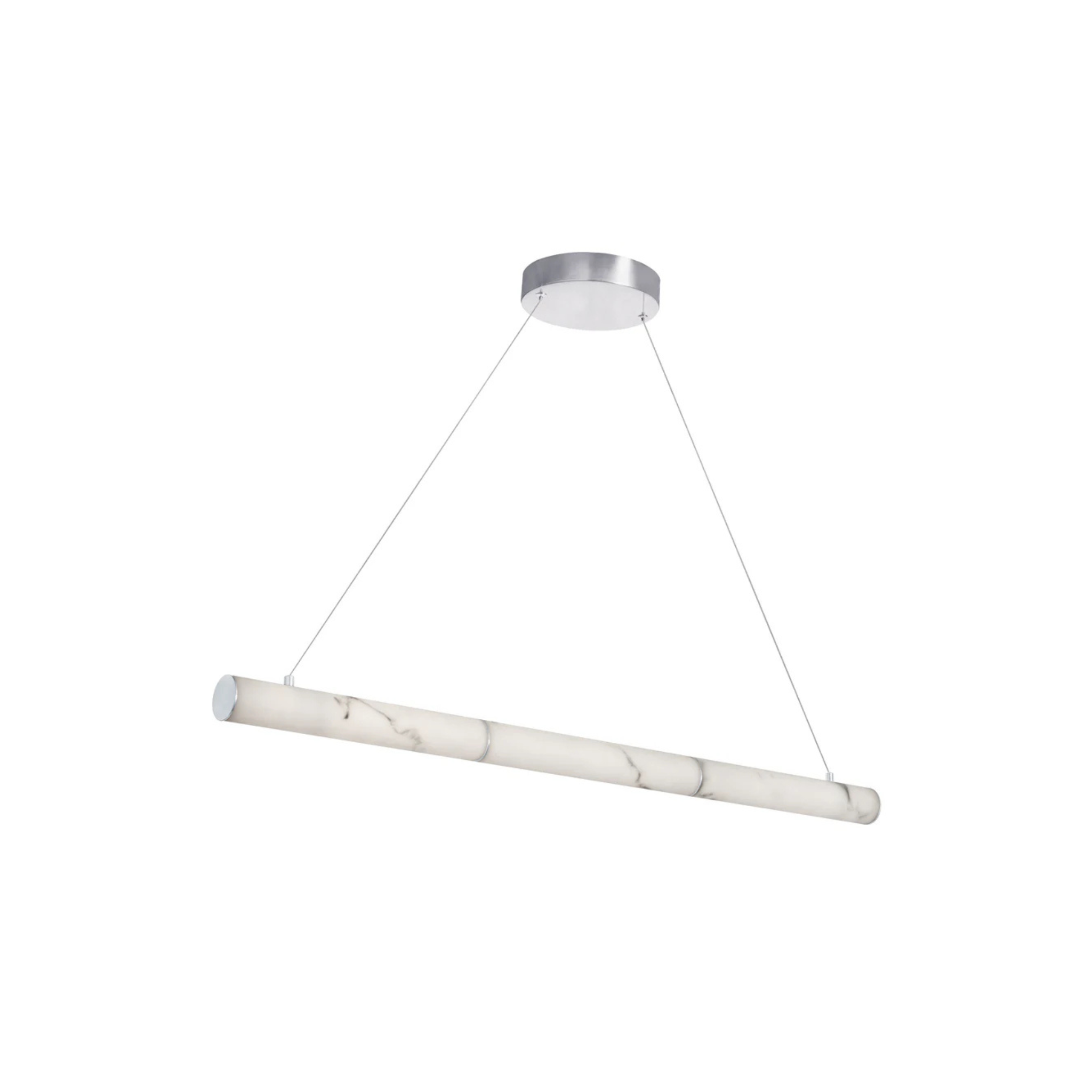 Suspension REUBEN en chrome poli et albâtre Dainolite — vue supplémentaire