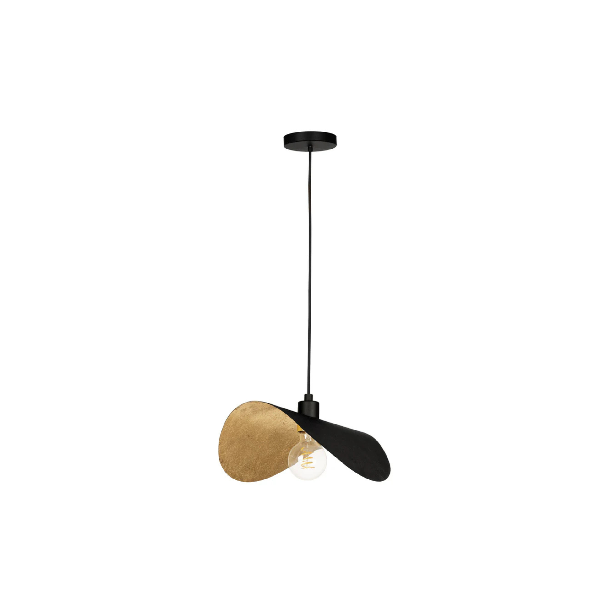Suspension SACEDA en noir et feuilles d'or Eglo — vue supplémentaire