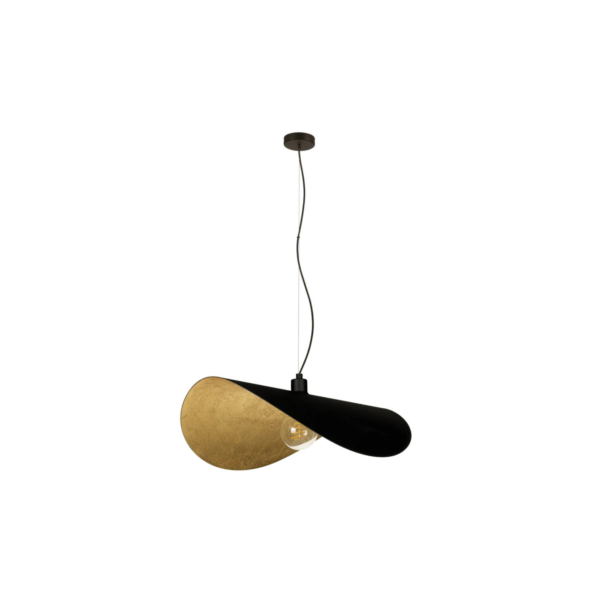 Suspension SACEDA en noir et feuilles d'or Eglo — vue supplémentaire