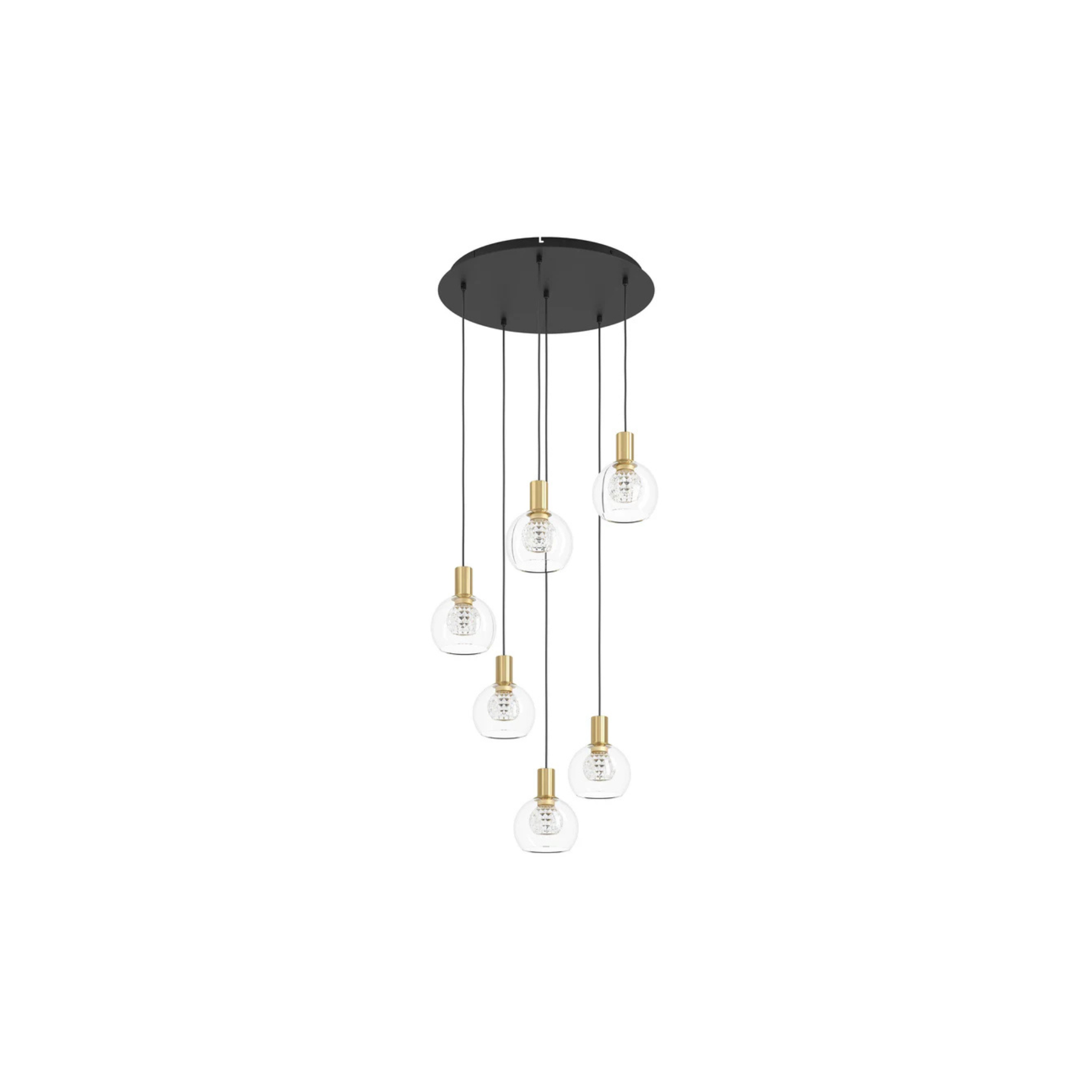 Suspension TERQUE en noir et or brossé Eglo — vue supplémentaire