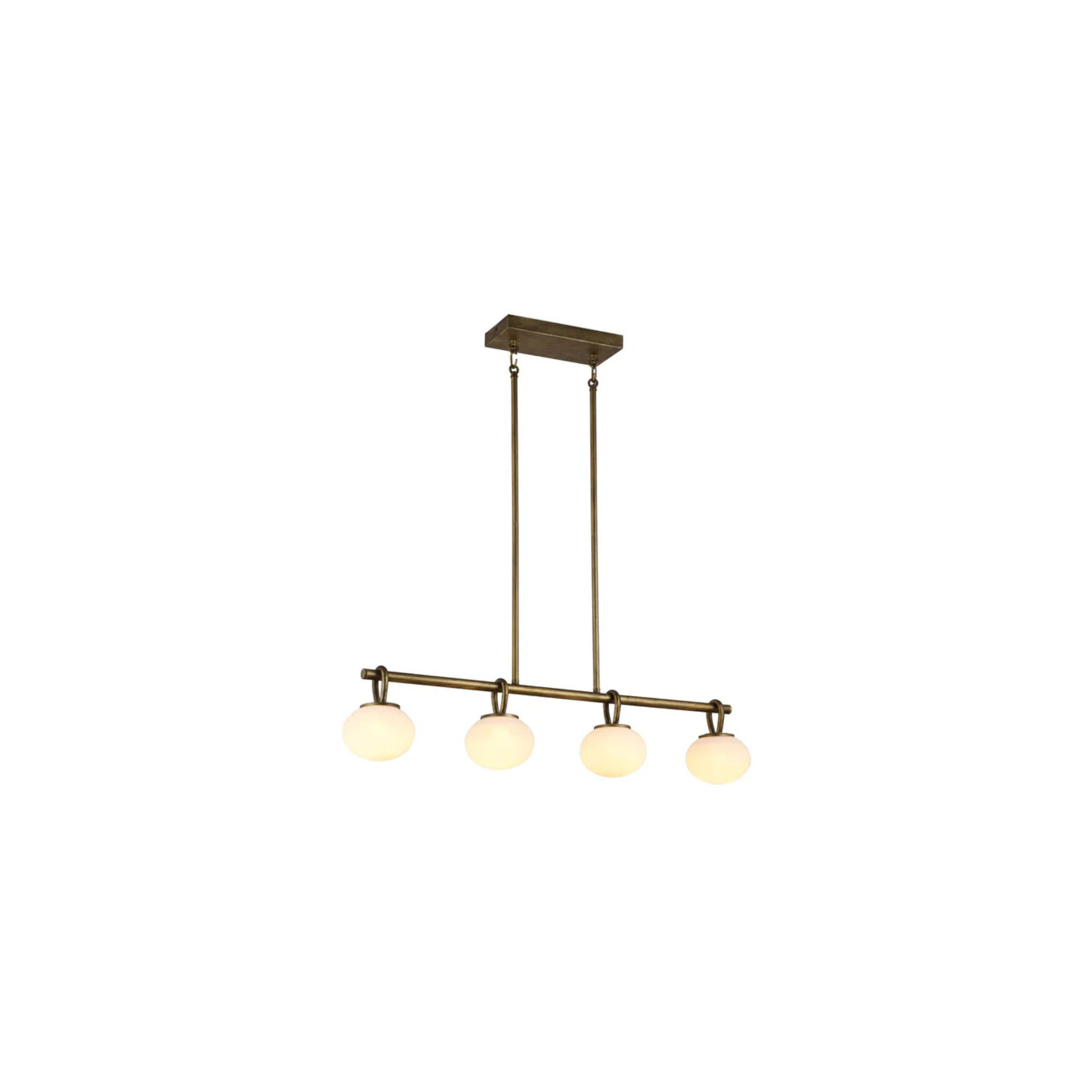 Suspension VELORA en laiton antique Artcraft — vue supplémentaire