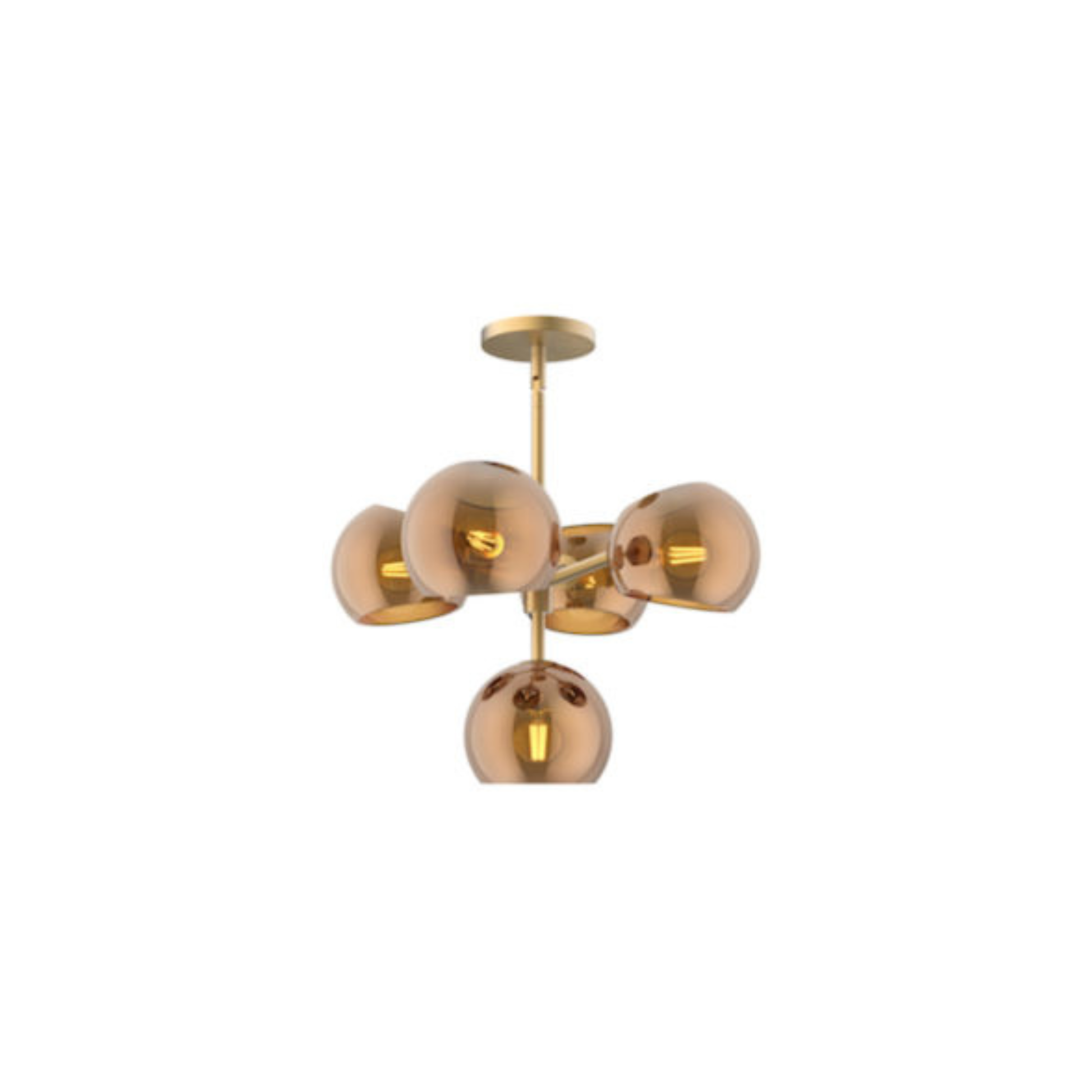Suspension WILLOW en or brossé Alora — vue supplémentaire