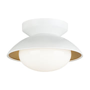 Plafonnier HATLEY en blanc et or — Matteo