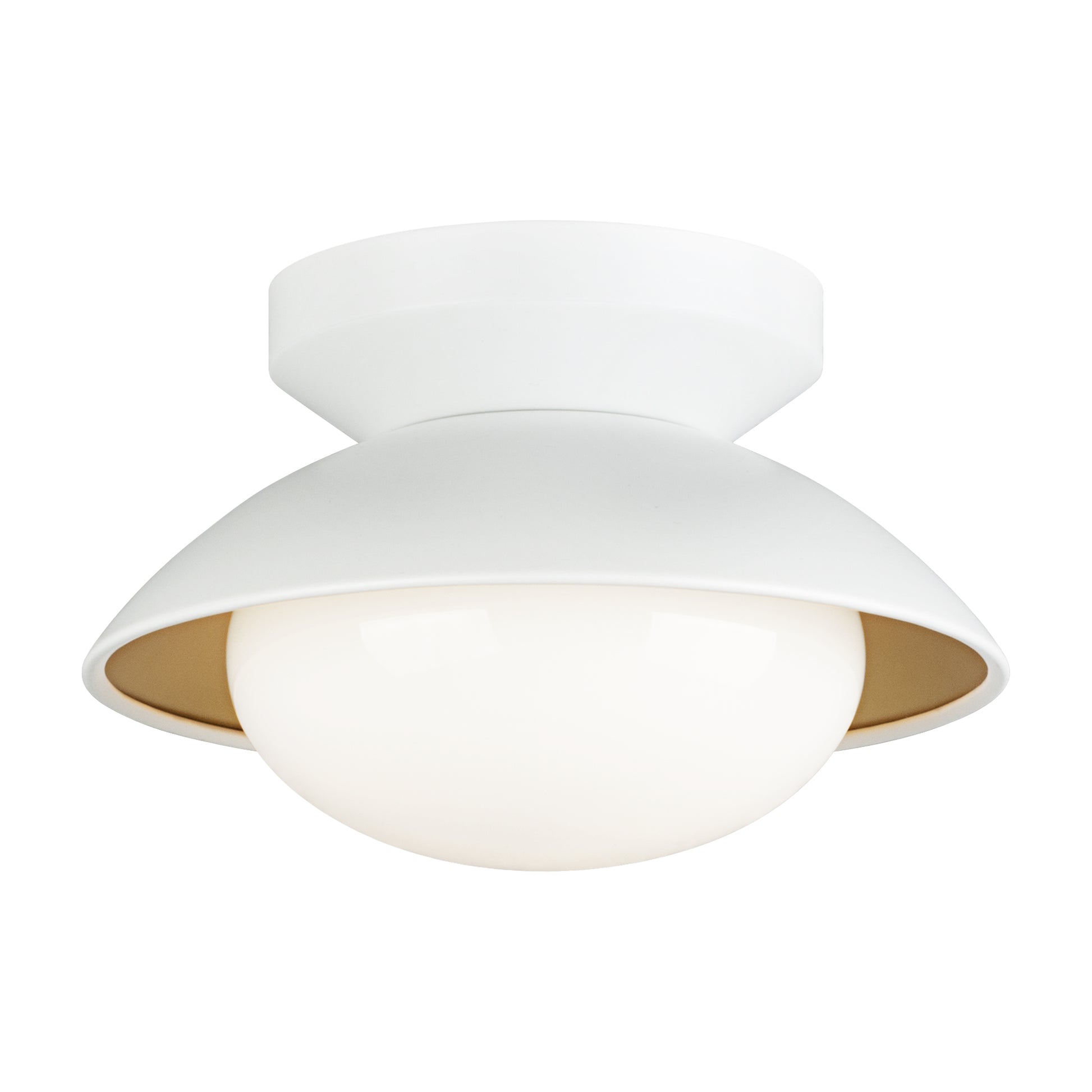 Plafonnier HATLEY en blanc et or — Matteo