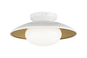 Plafonnier HATLEY en blanc et or — Matteo