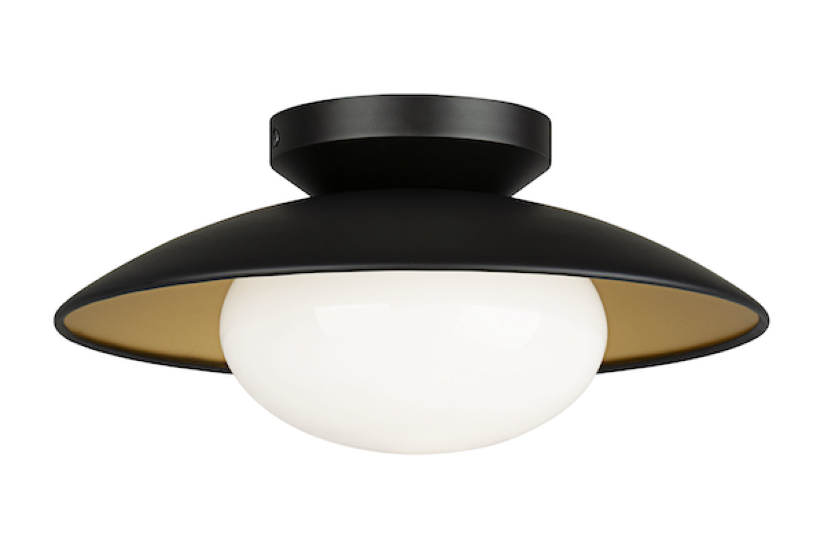 Plafonnier HATLEY en noir et or — Matteo
