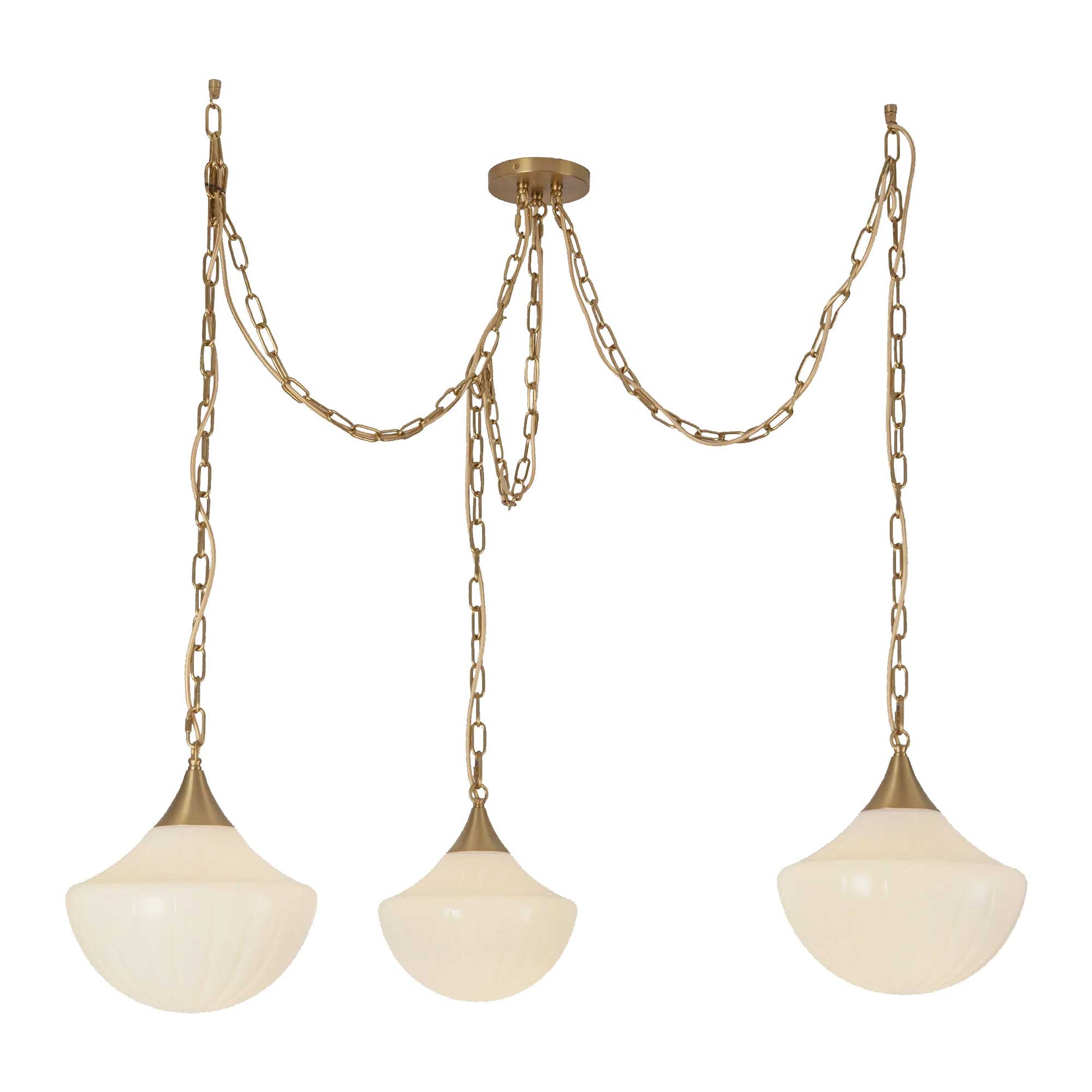 Suspension FARRAH en or brossé | Luminaire Expert