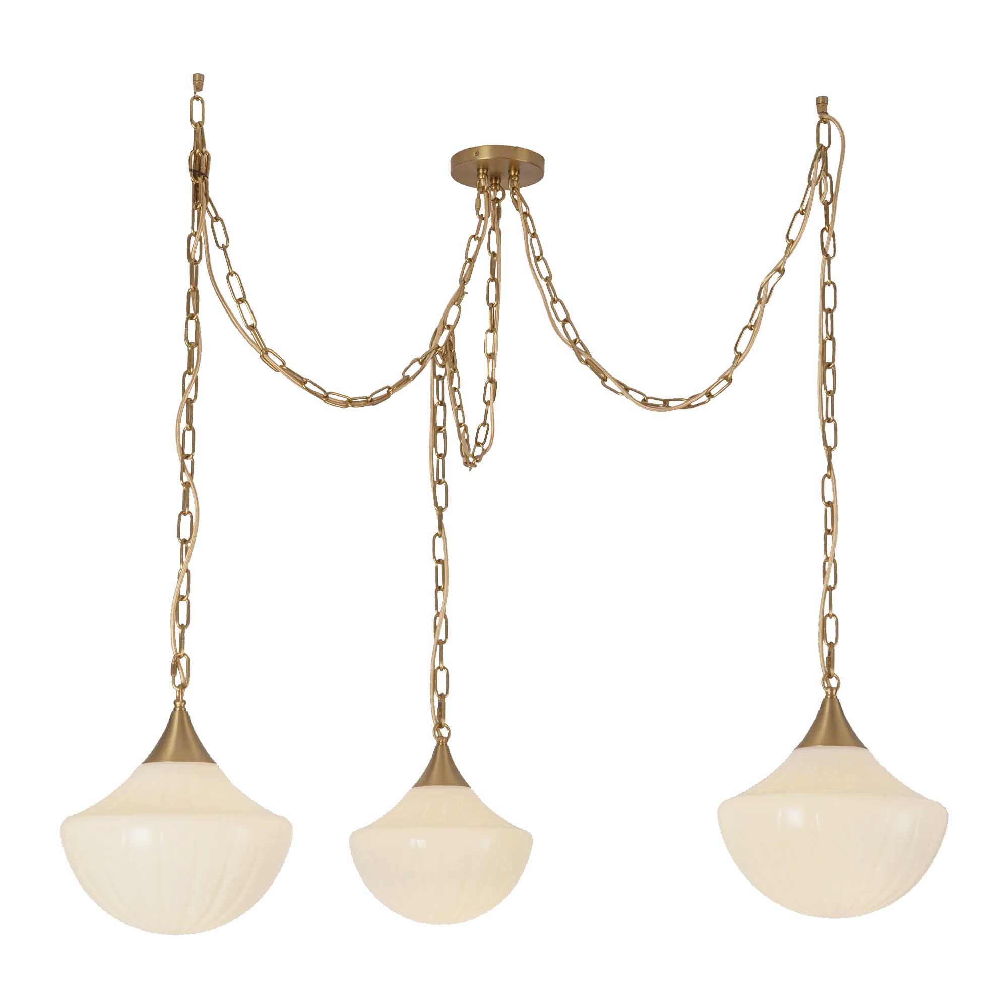 Suspension FARRAH en or brossé | Luminaire Expert