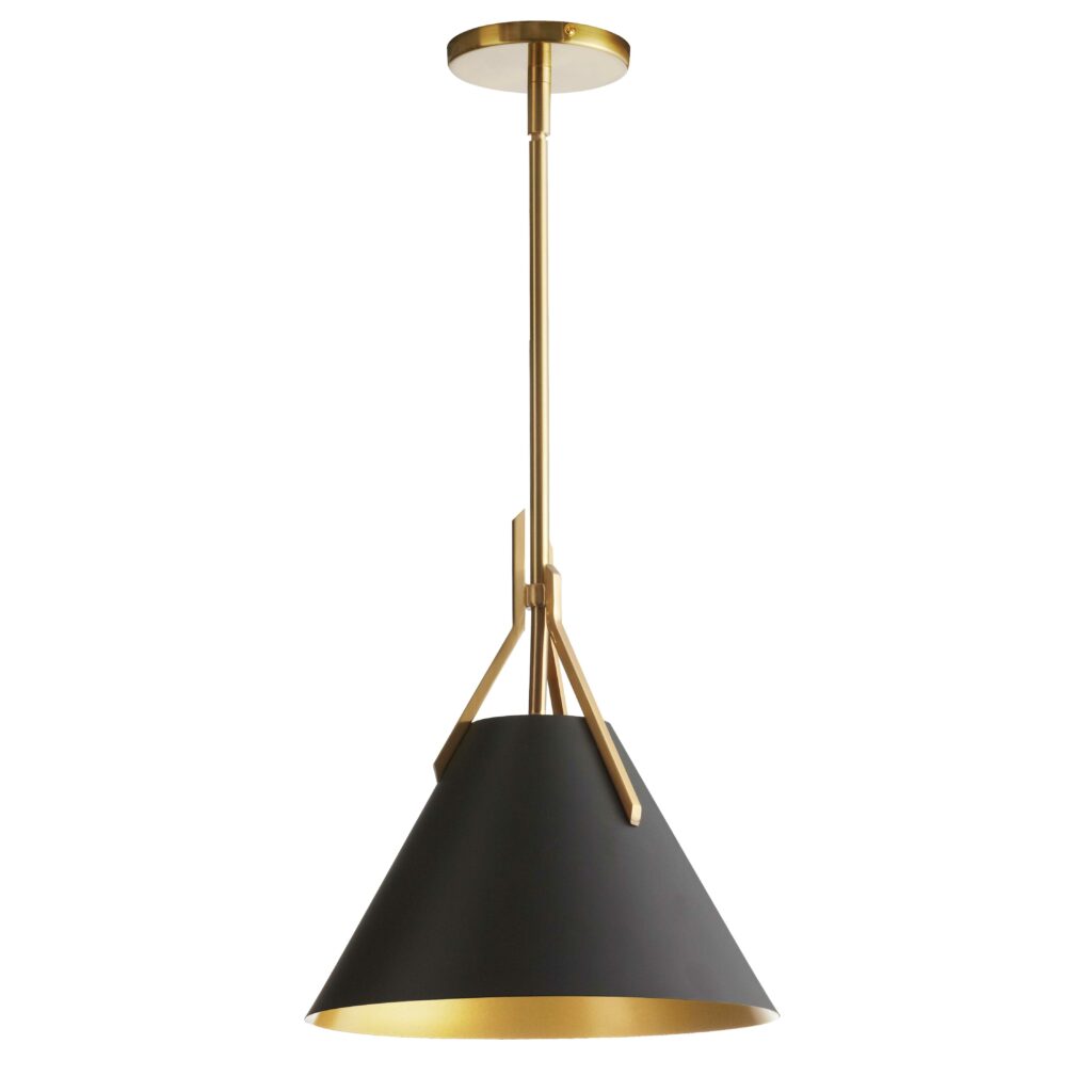 Suspension NICOLE en laiton vieilli et noir — Dainolite