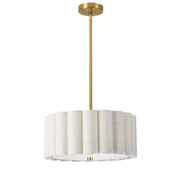 Suspension PACIFICA en laiton vieilli et beige Dainolite — vue supplémentaire