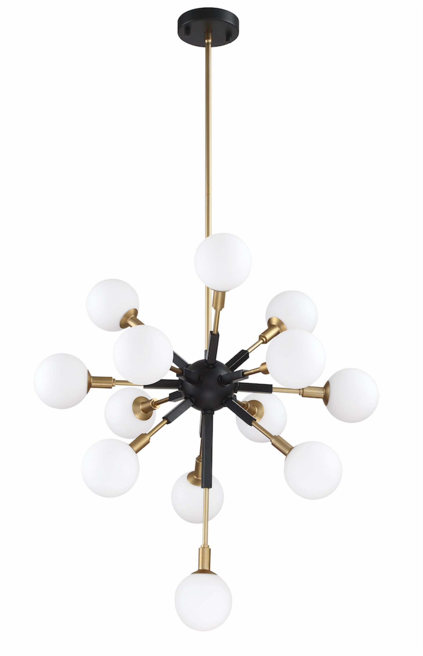 Suspension AMBIENCE en noir et laiton — Kendal