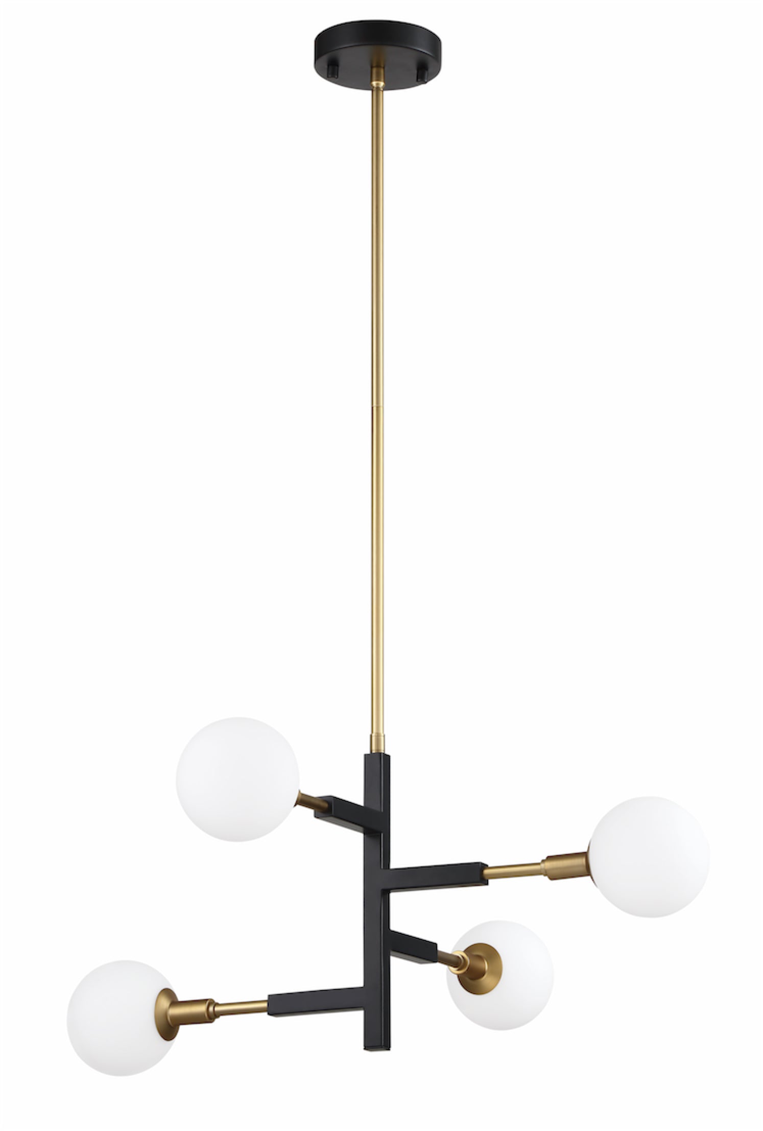 Suspension AMBIENCE en noir et laiton — Kendal