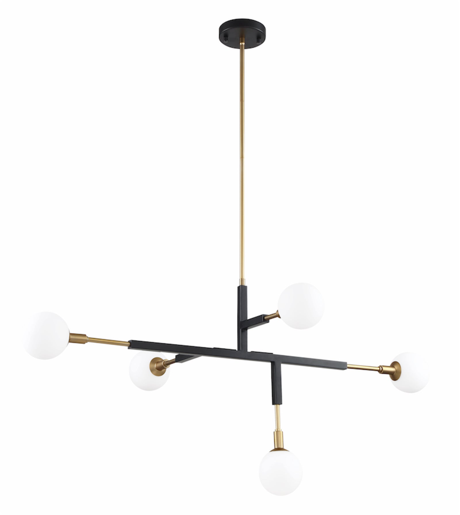 Suspension AMBIENCE en noir et laiton — Kendal