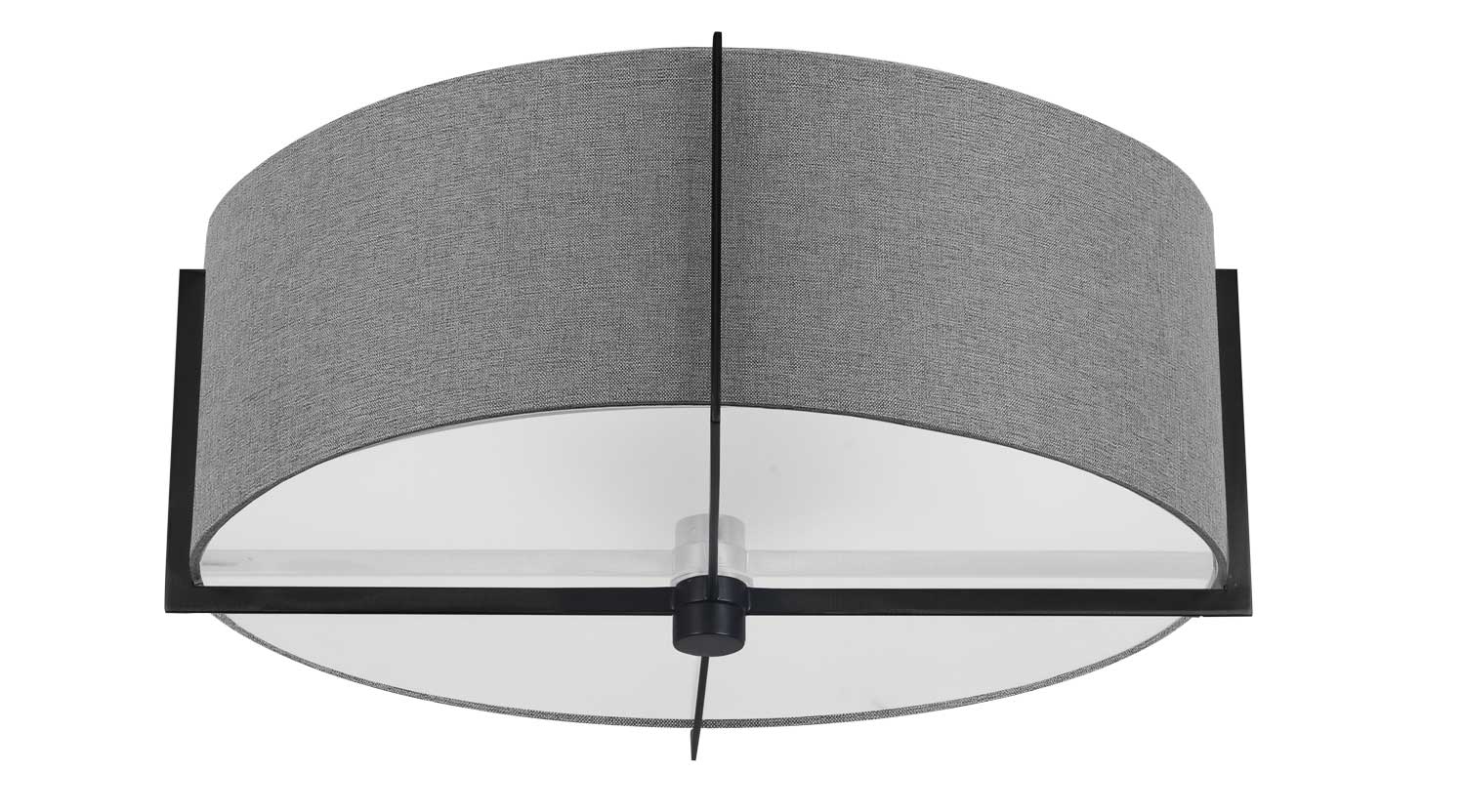 Plafonnier PRESTON en noir et gris — Dainolite