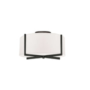 Plafonnier PRESTON en noir mat et blanc — Dainolite
