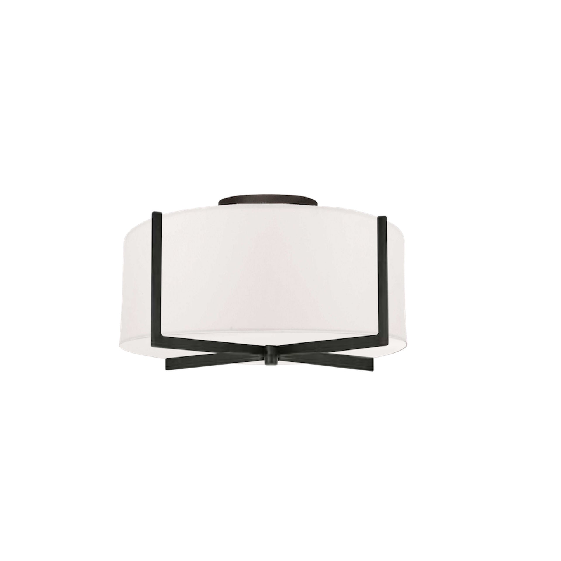 Plafonnier PRESTON en noir mat et blanc — Dainolite