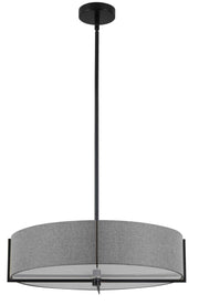 Suspension PRESTON en noir mat et gris — Dainolite