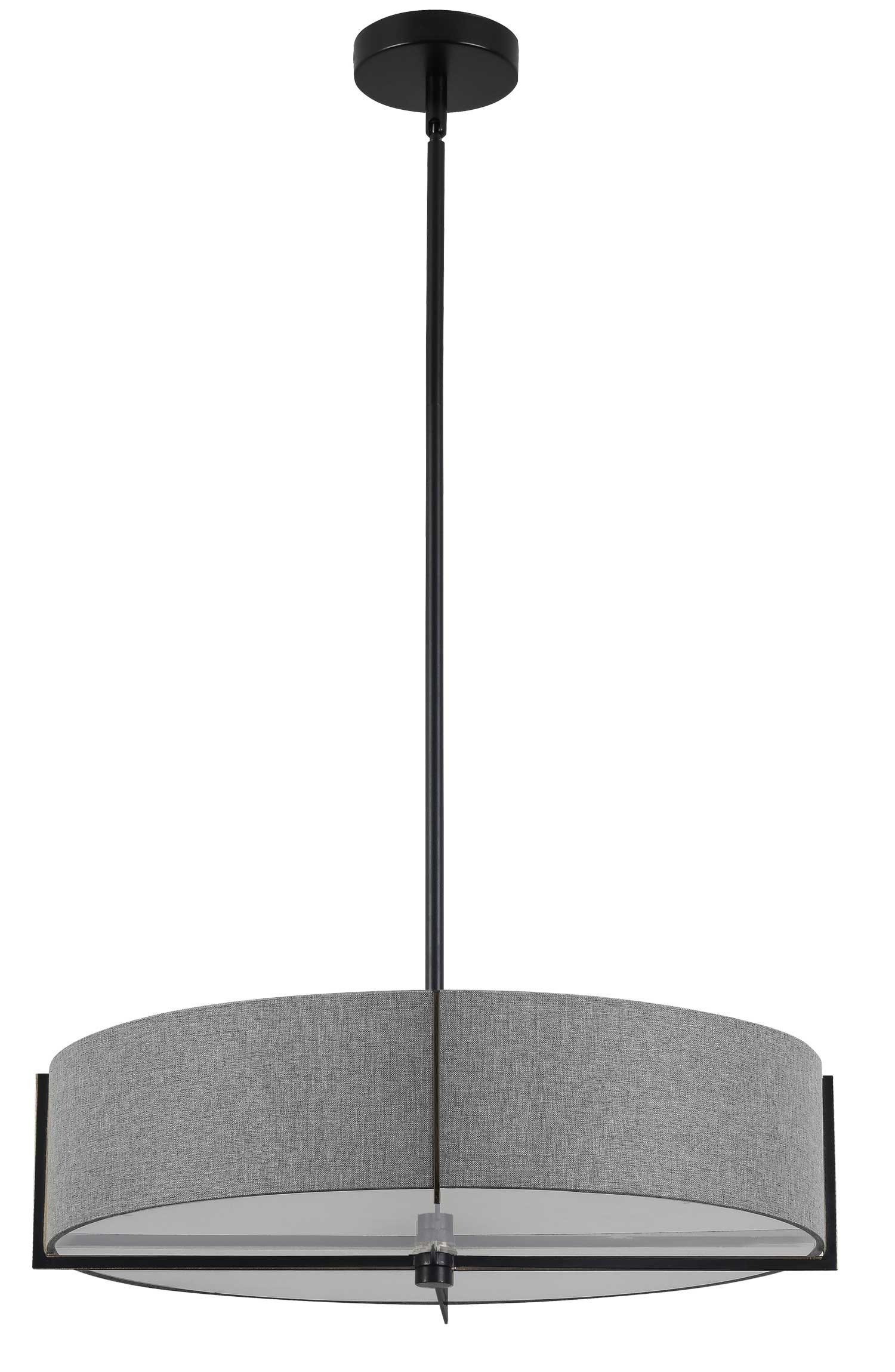 Suspension PRESTON en noir mat et gris — Dainolite