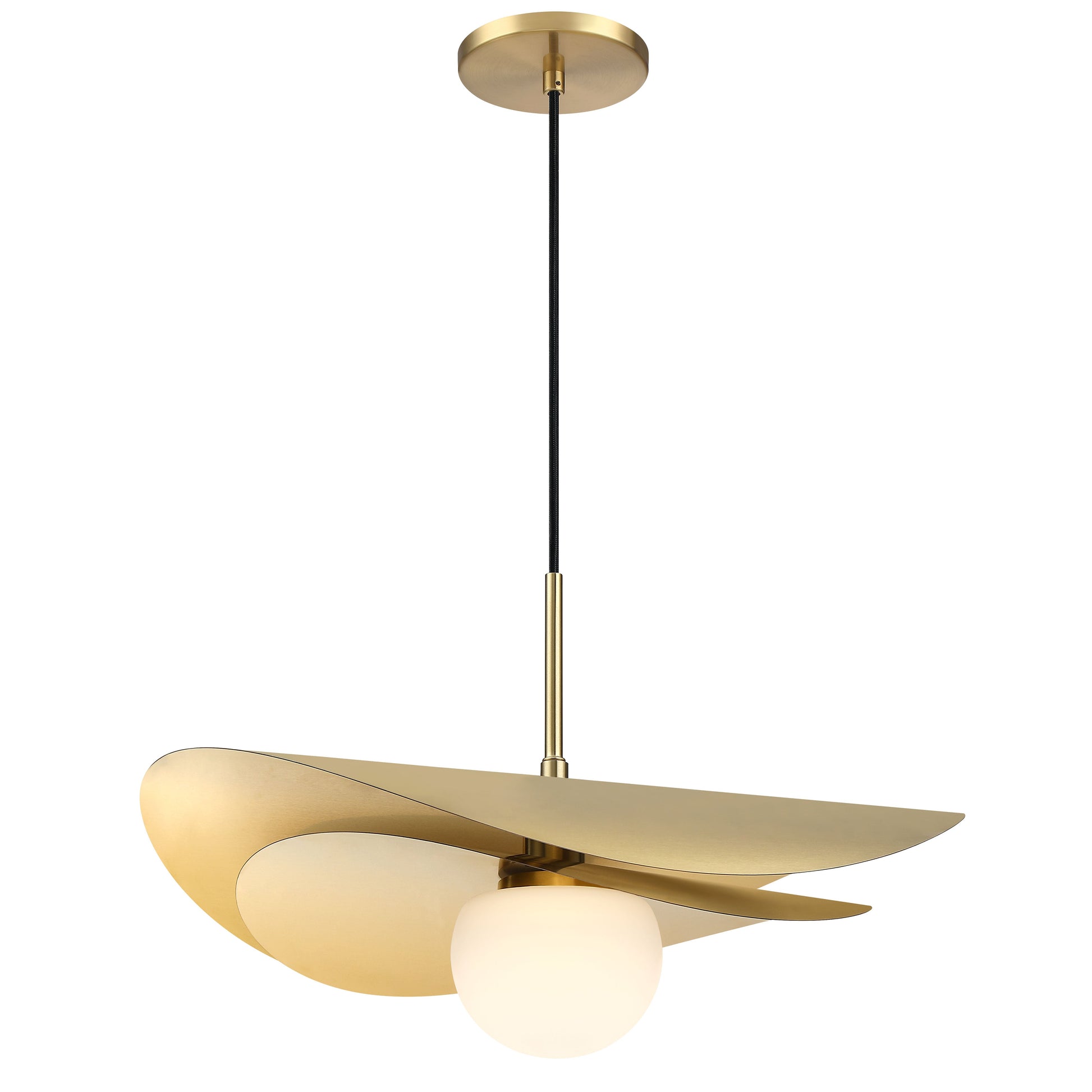 Suspension PAVEN en laiton vieilli Dainolite — vue supplémentaire