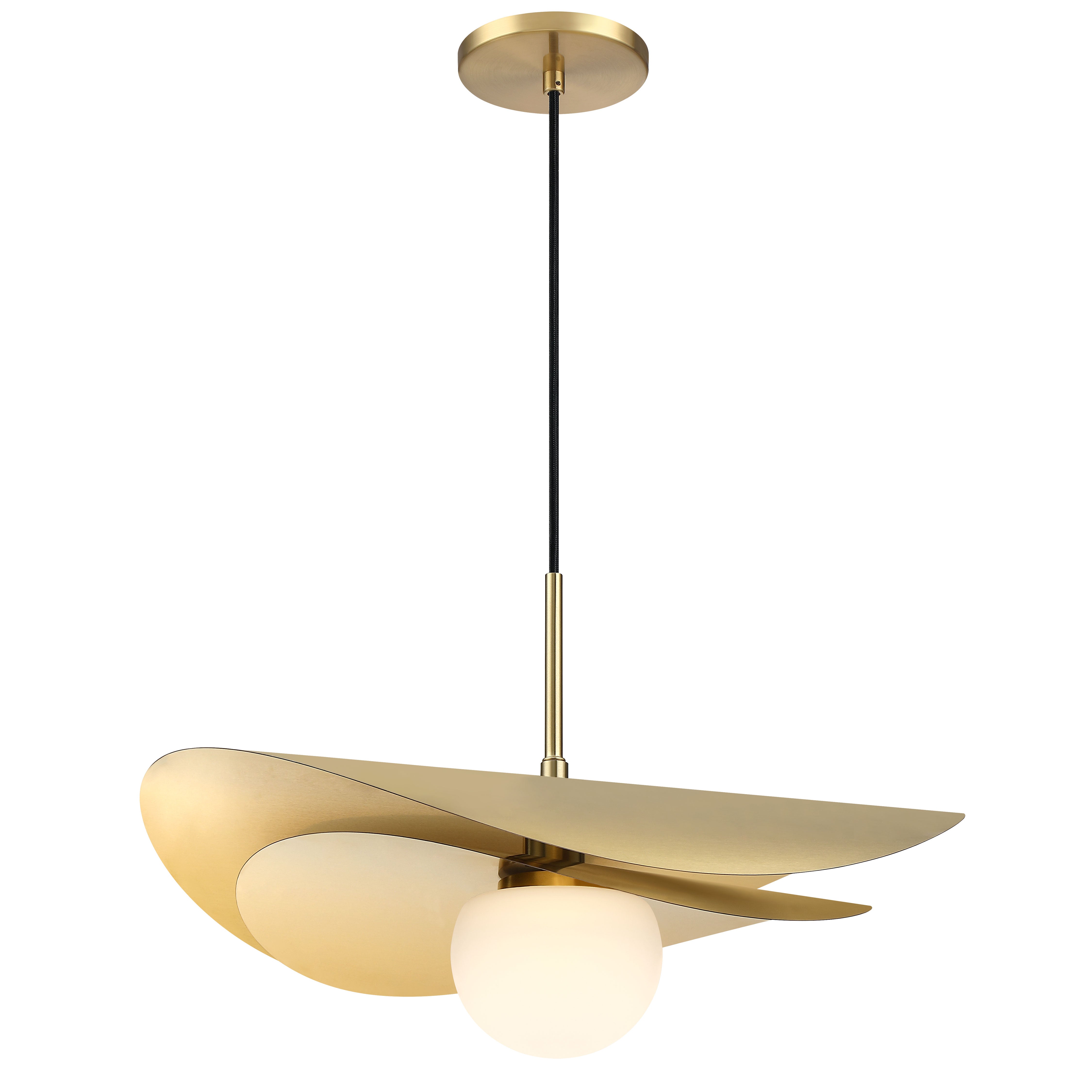 Suspension PAVEN en laiton vieilli Dainolite — vue supplémentaire