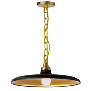 Suspension QUENTIN en noir mat et laiton vieilli — Dainolite