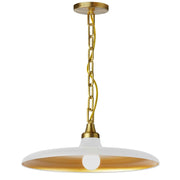 Suspension QUENTIN en blanc mat et laiton vieilli — Dainolite