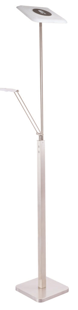 Lampe de plancher IBIZA en nickel satiné — Kendal