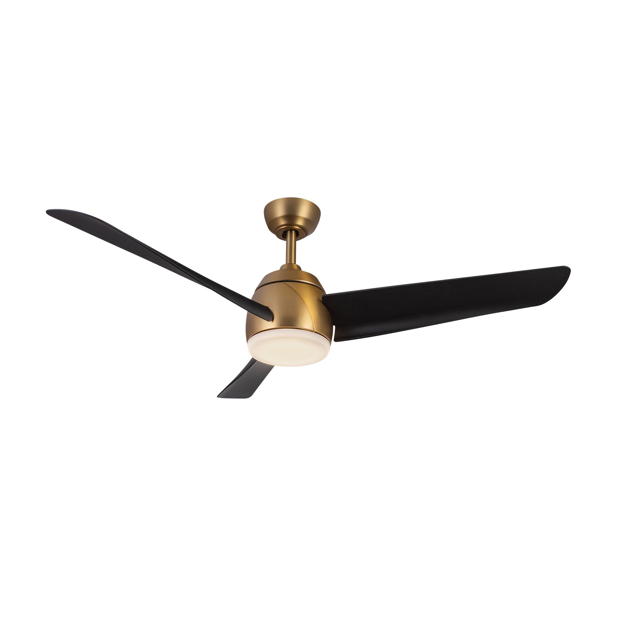 Ventilateur de plafond THALIA en or brossé et noir mat Kuzco — vue supplémentaire