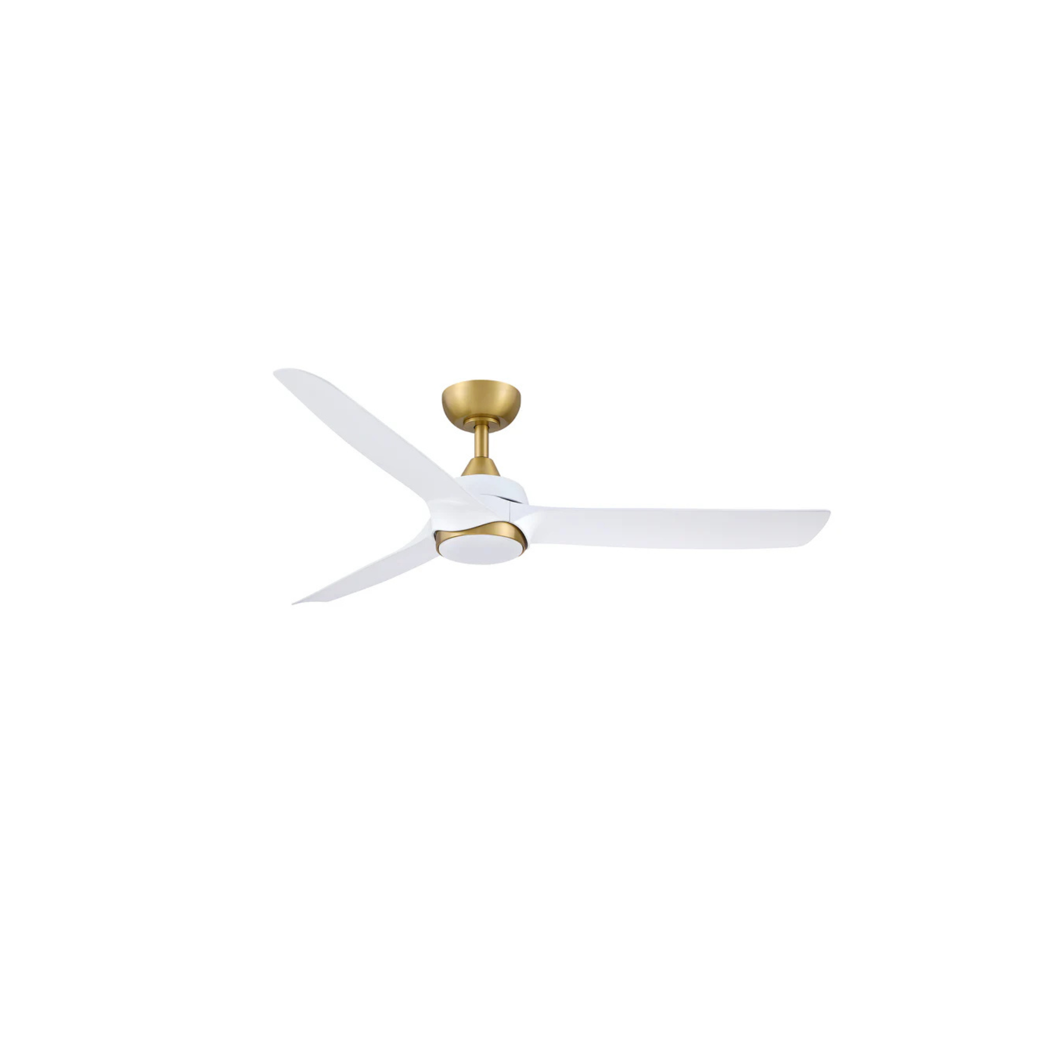 Ventilateur de plafond AQUILO en blanc mat et laiton — vue supplémentaire