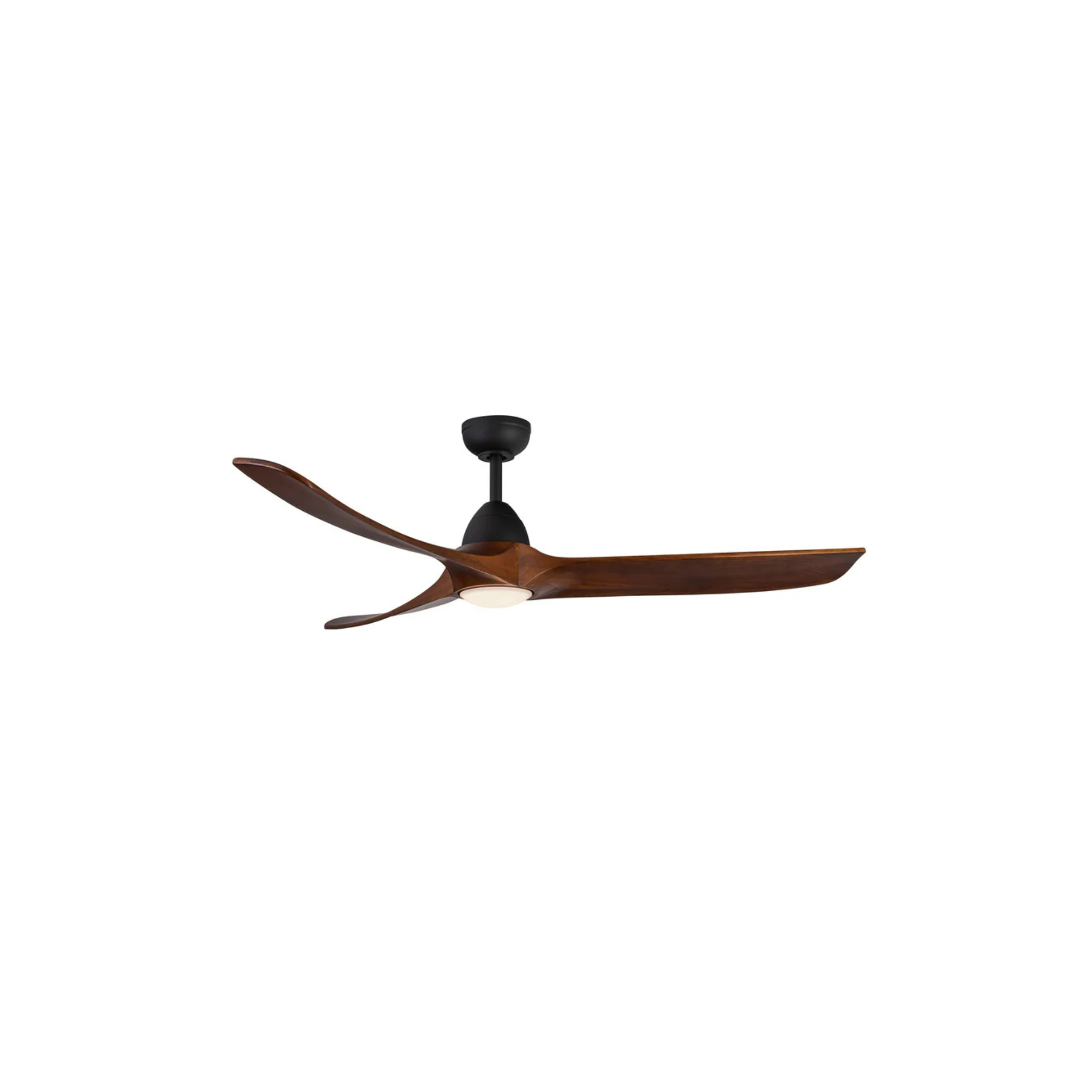 Ventilateur de plafond BAYLOR en noir mat et noyer foncé Kuzco — vue supplémentaire