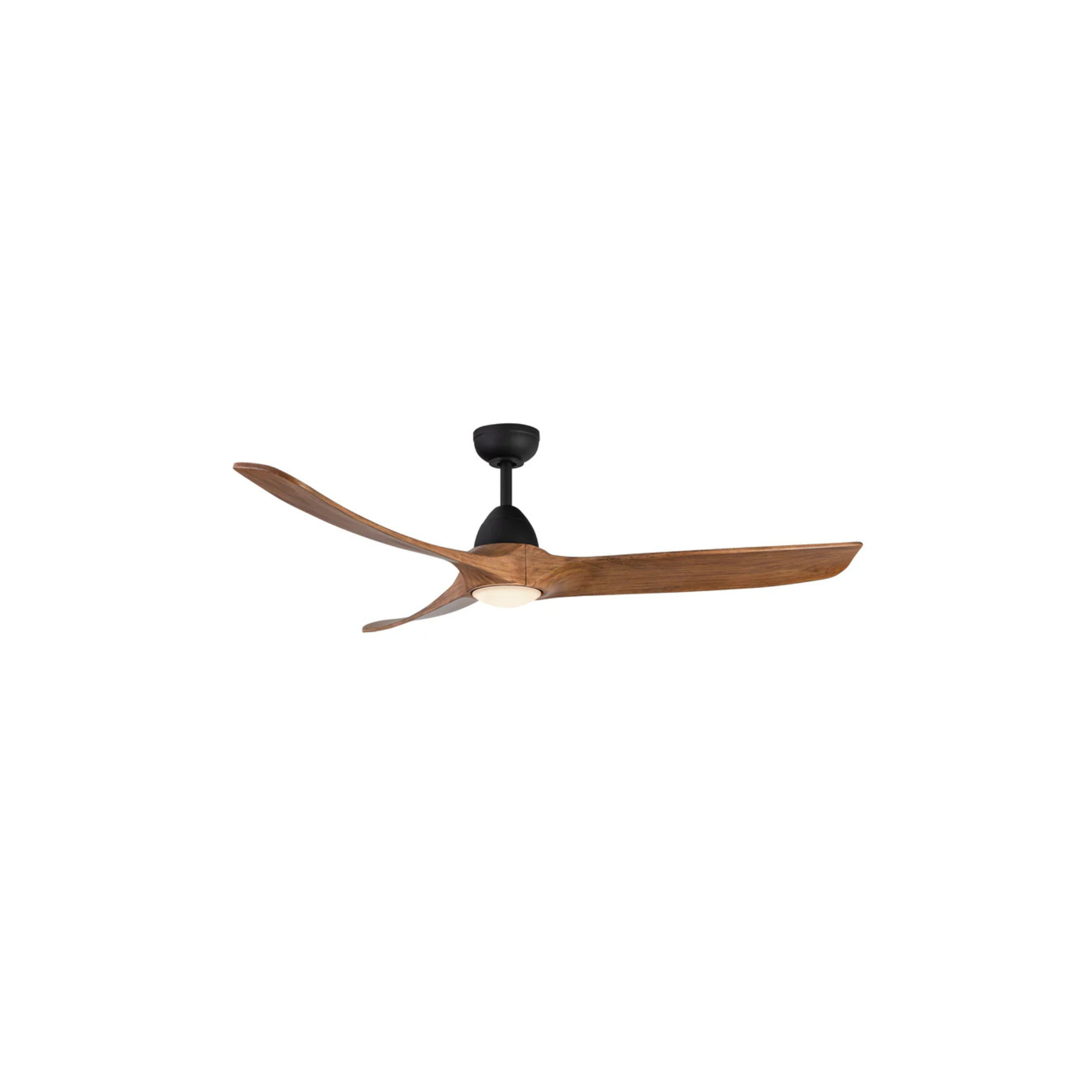 Ventilateur de plafond BAYLOR en noir mat et bois naturel Kuzco — vue supplémentaire