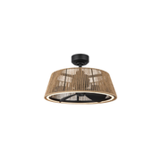 Ventilateur de plafond ISLA en noir mat et corde tressée Kuzco — vue supplémentaire