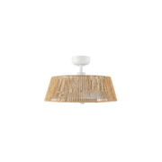 Ventilateur de plafond ISLA en blanc mat et corde tressée Kuzco — vue supplémentaire