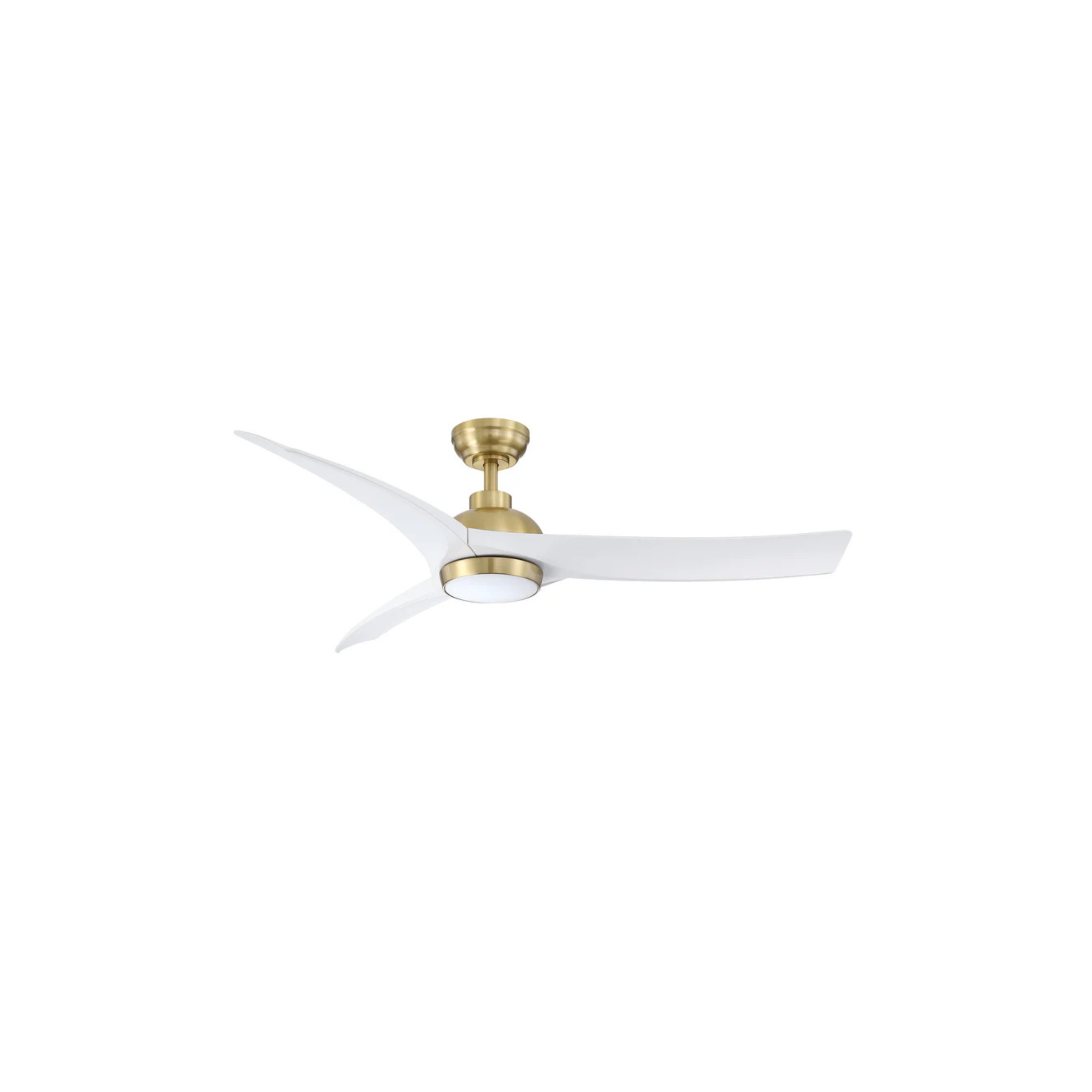 Ventilateur de plafond JANAX en laiton et blanc — vue supplémentaire