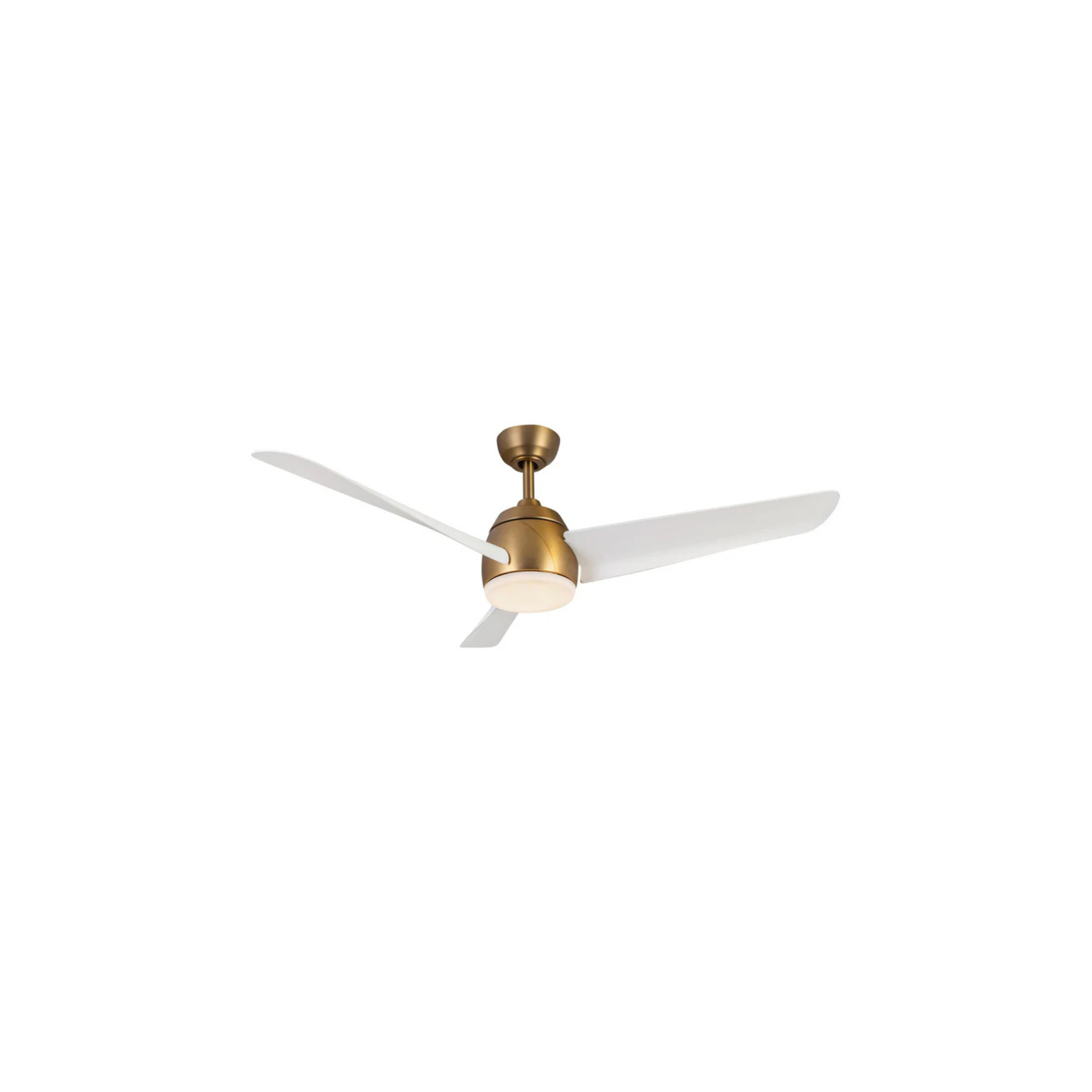 Ventilateur de plafond THALIA en or brossé et blanc mat Kuzco — vue supplémentaire