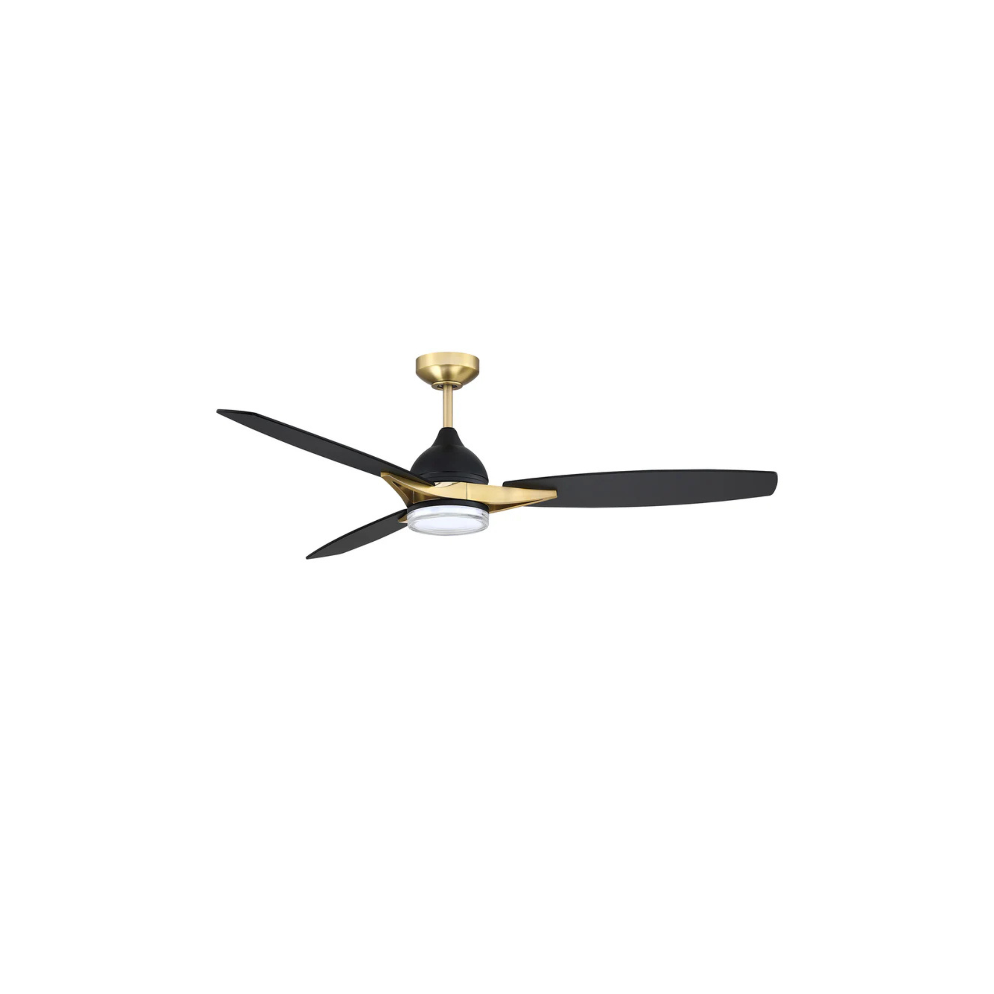 Ventilateur de plafond NOVUM en noir et laiton
