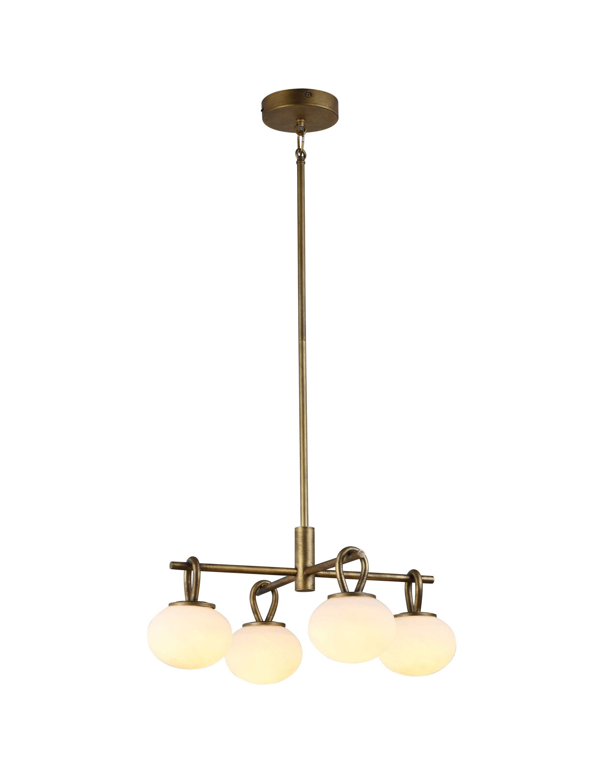 Suspension VELORA en laiton antique — AC12256LB — Luminaire Expert