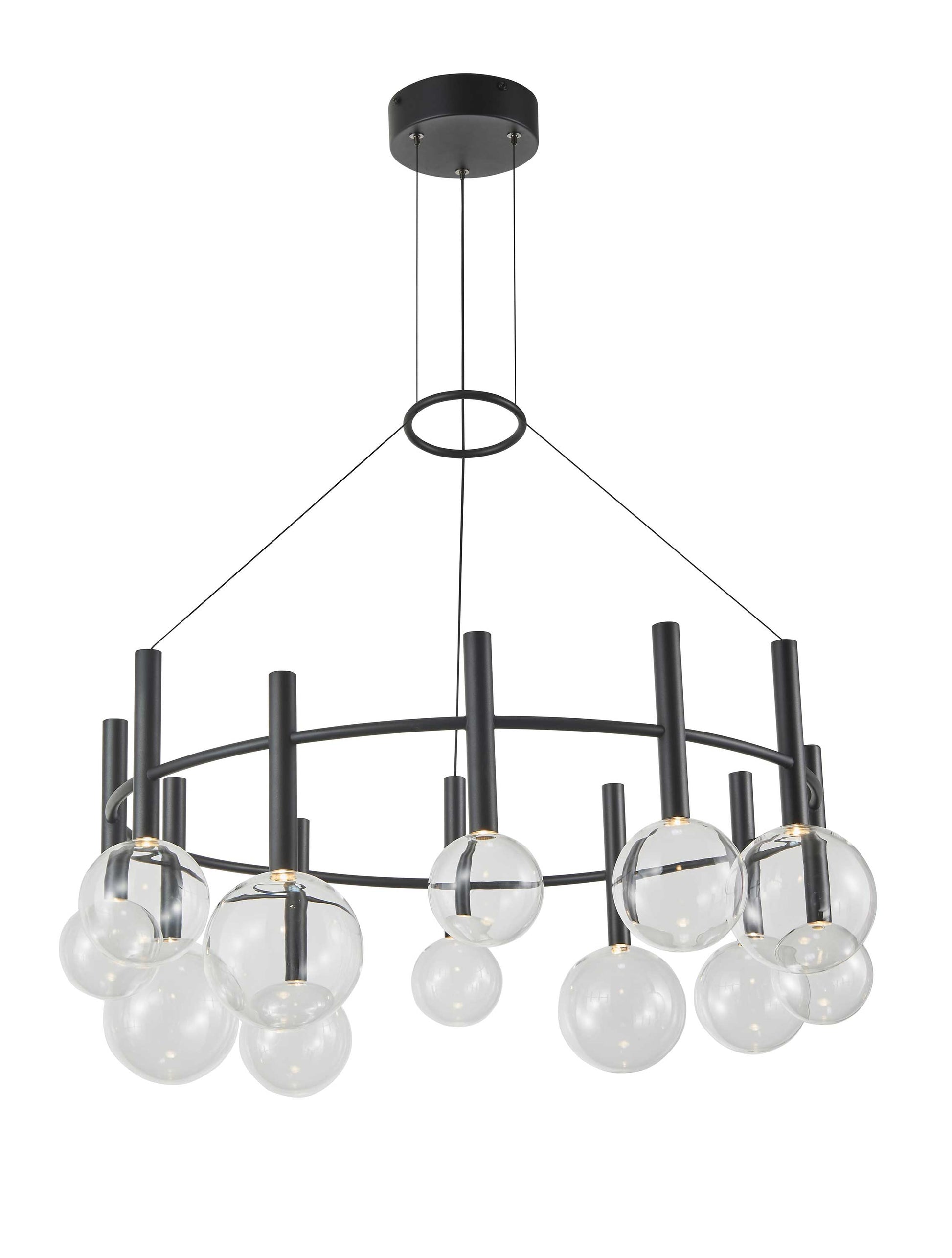 Suspension TERRA en noir — AC6852BK — Luminaire Expert