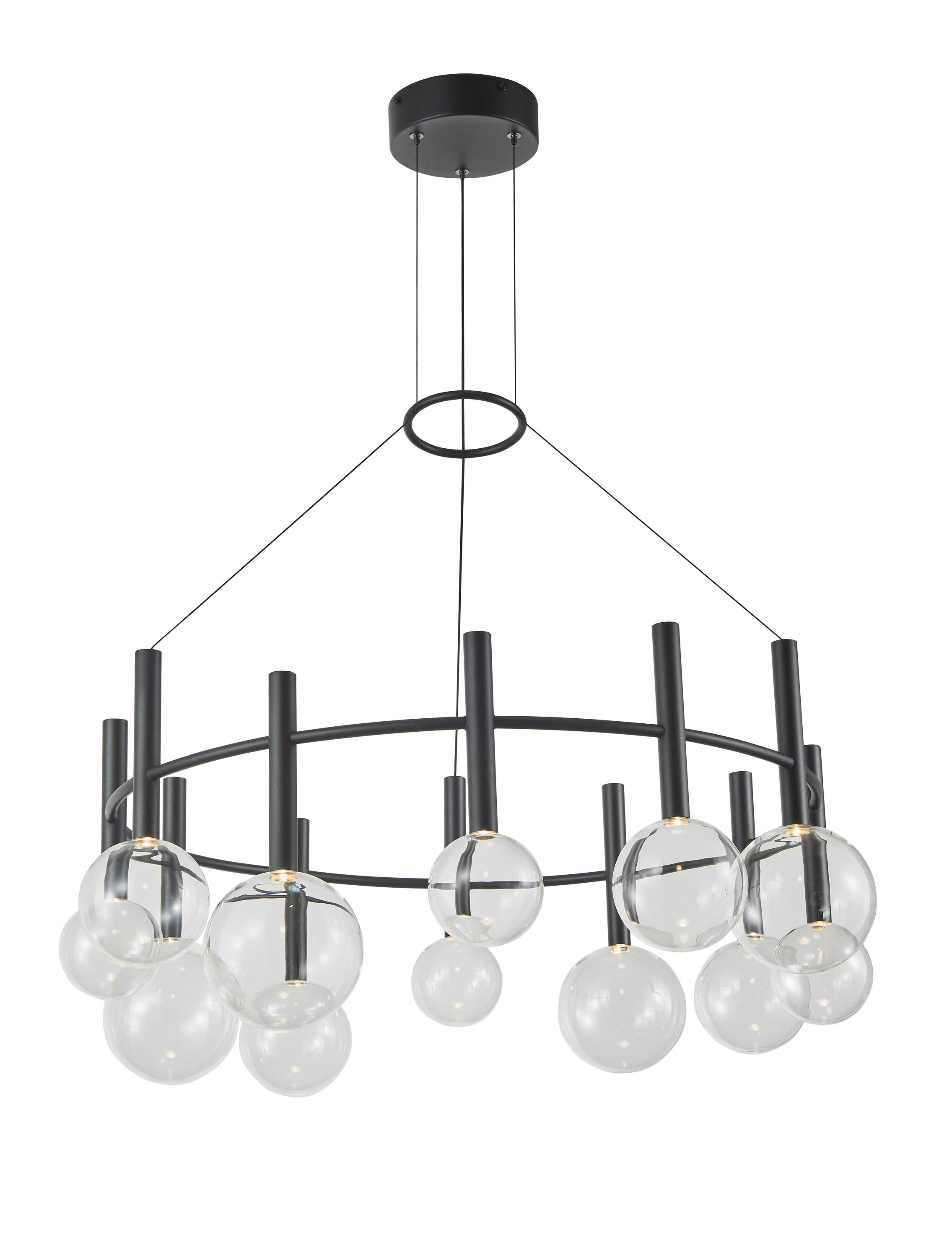 Suspension TERRA en noir — AC6852BK — Luminaire Expert