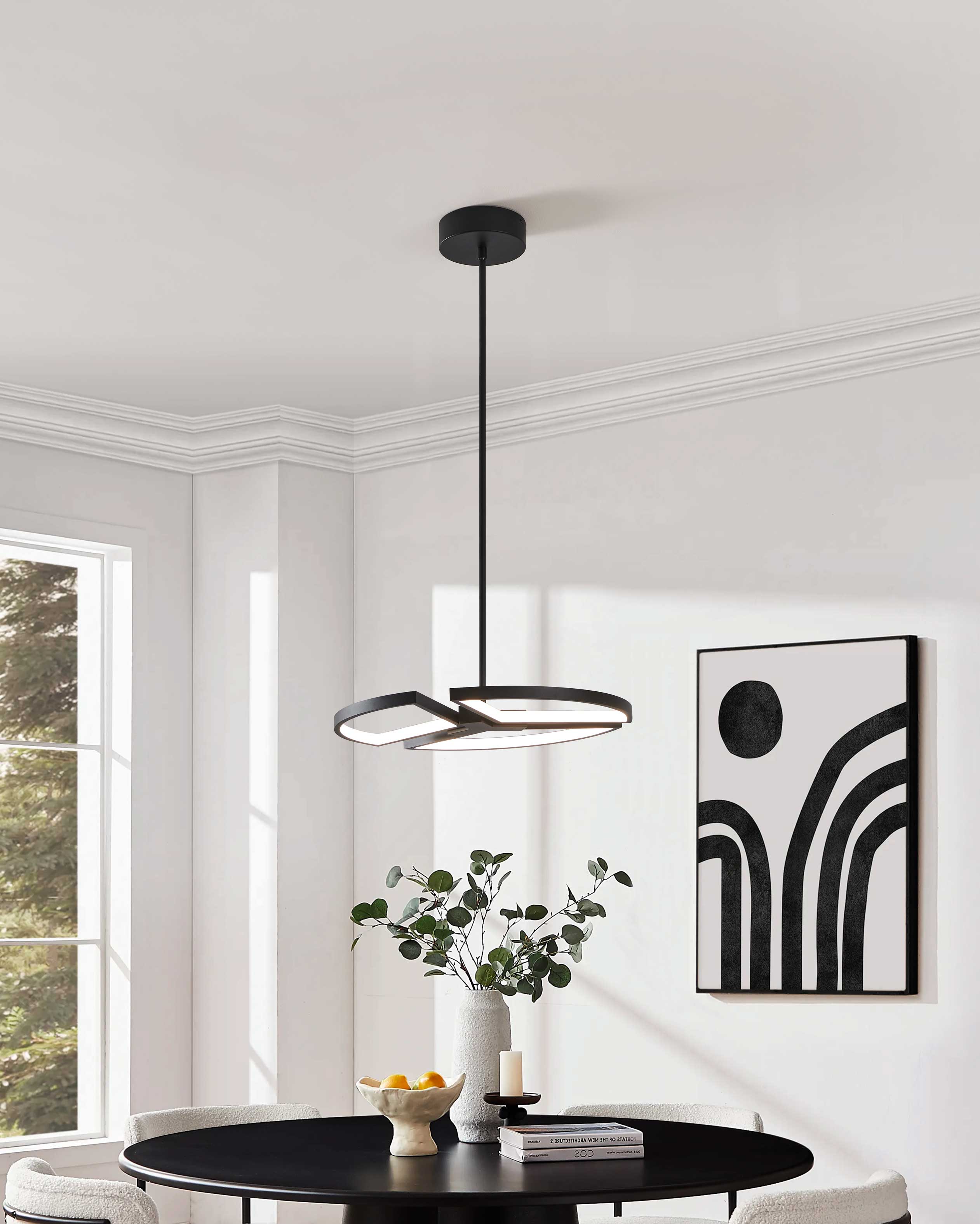 Suspension ALFIE en noir texturé — 207766A — Luminaire Expert