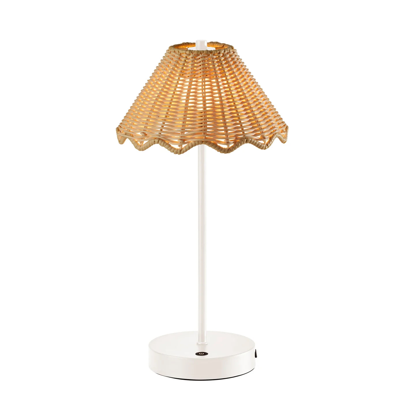 Lampe de table STEVIE en blanc, rechargeable — 4082-02 — Luminaire Expert