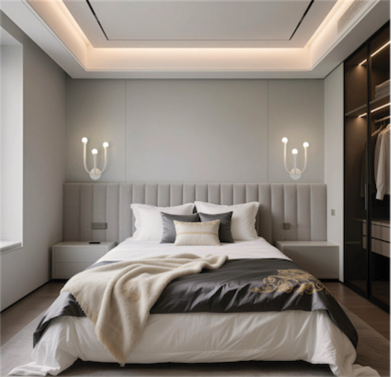 Applique murale DAHLIA en blanc plâtre — 207255A — Luminaire Expert