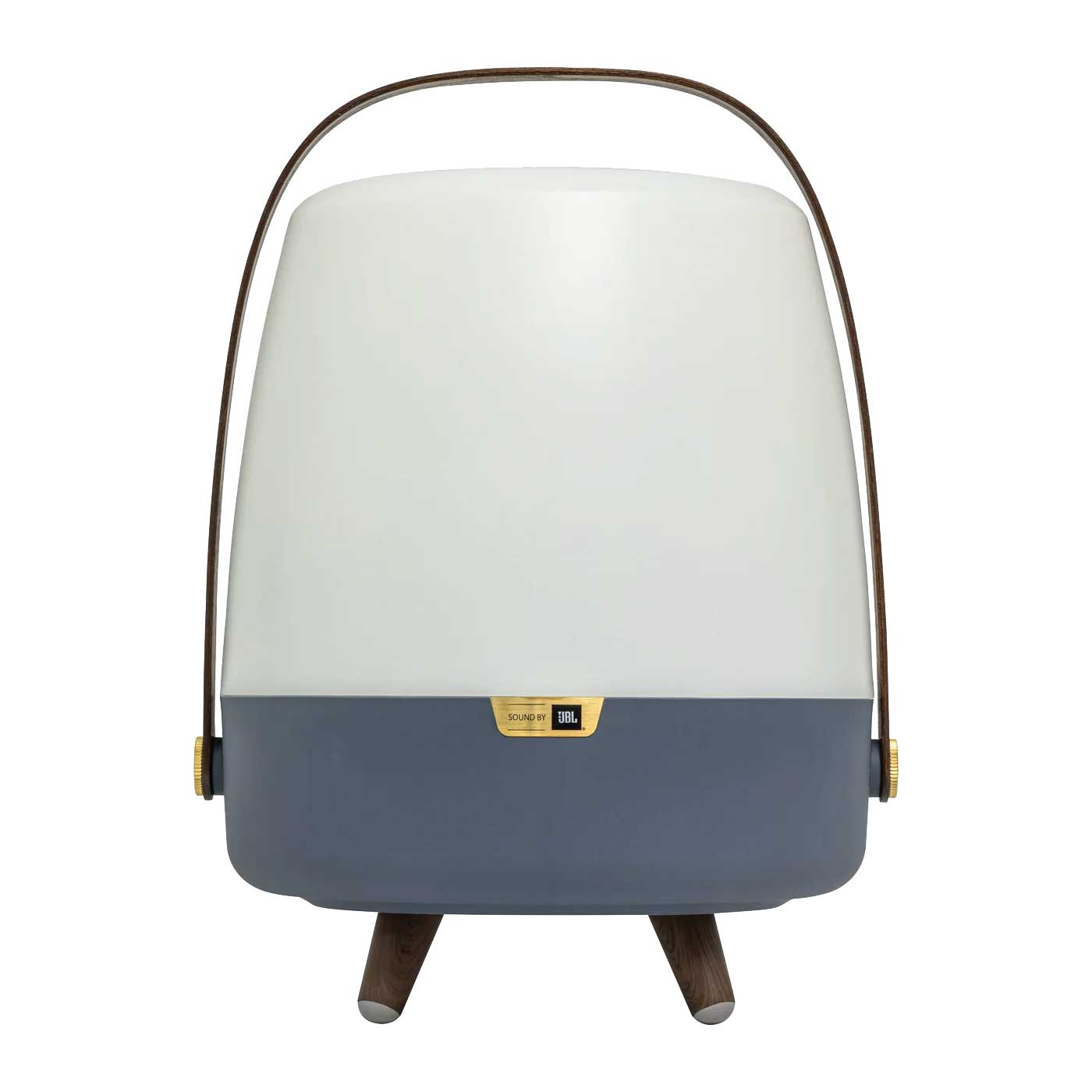 Lampe de table LITE UP PLAY en bleu océan, noyer et laiton, rechargeable — 1201-07 — Luminaire Expert