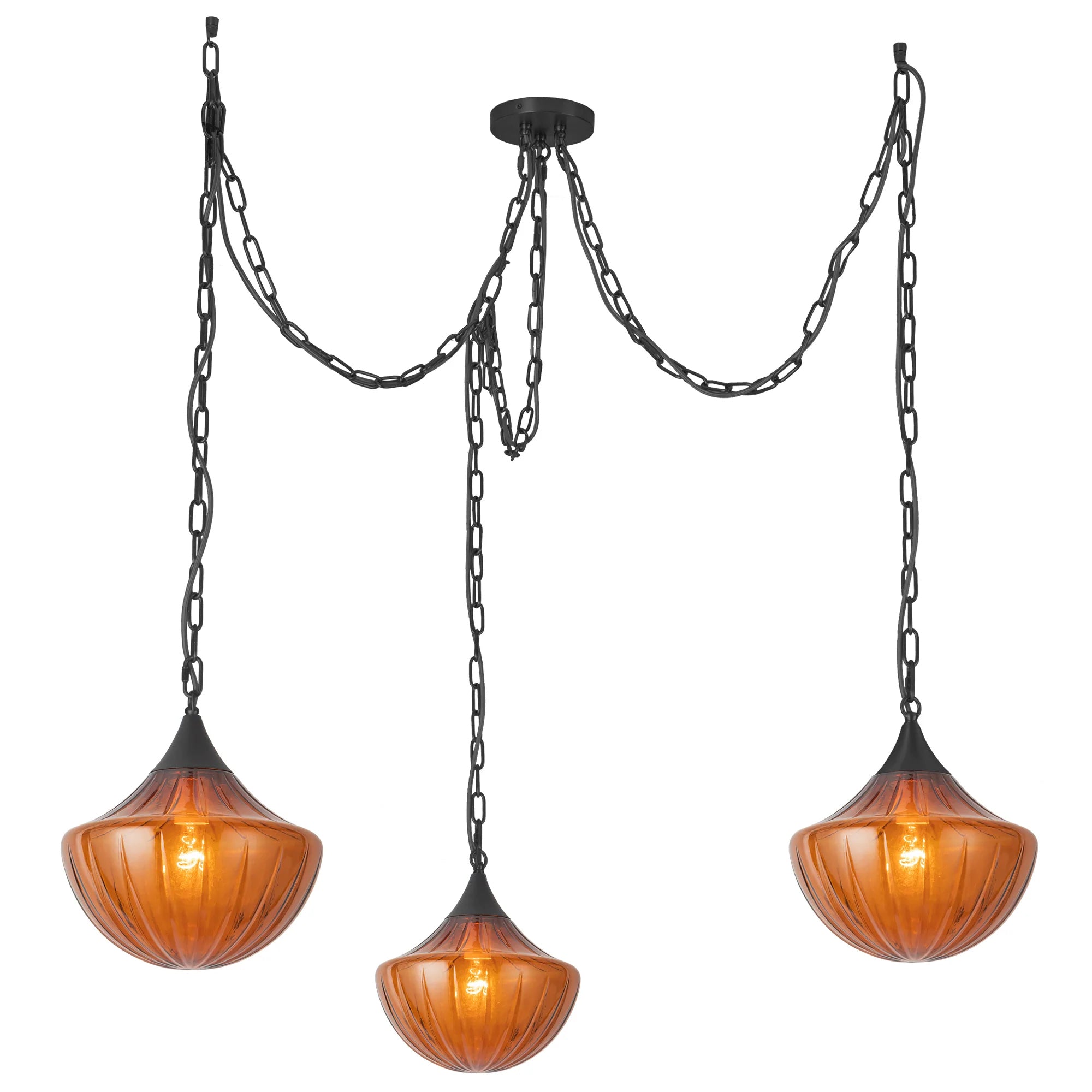 Suspension FARRAH en noir mat — MP651312MBAM — Luminaire Expert