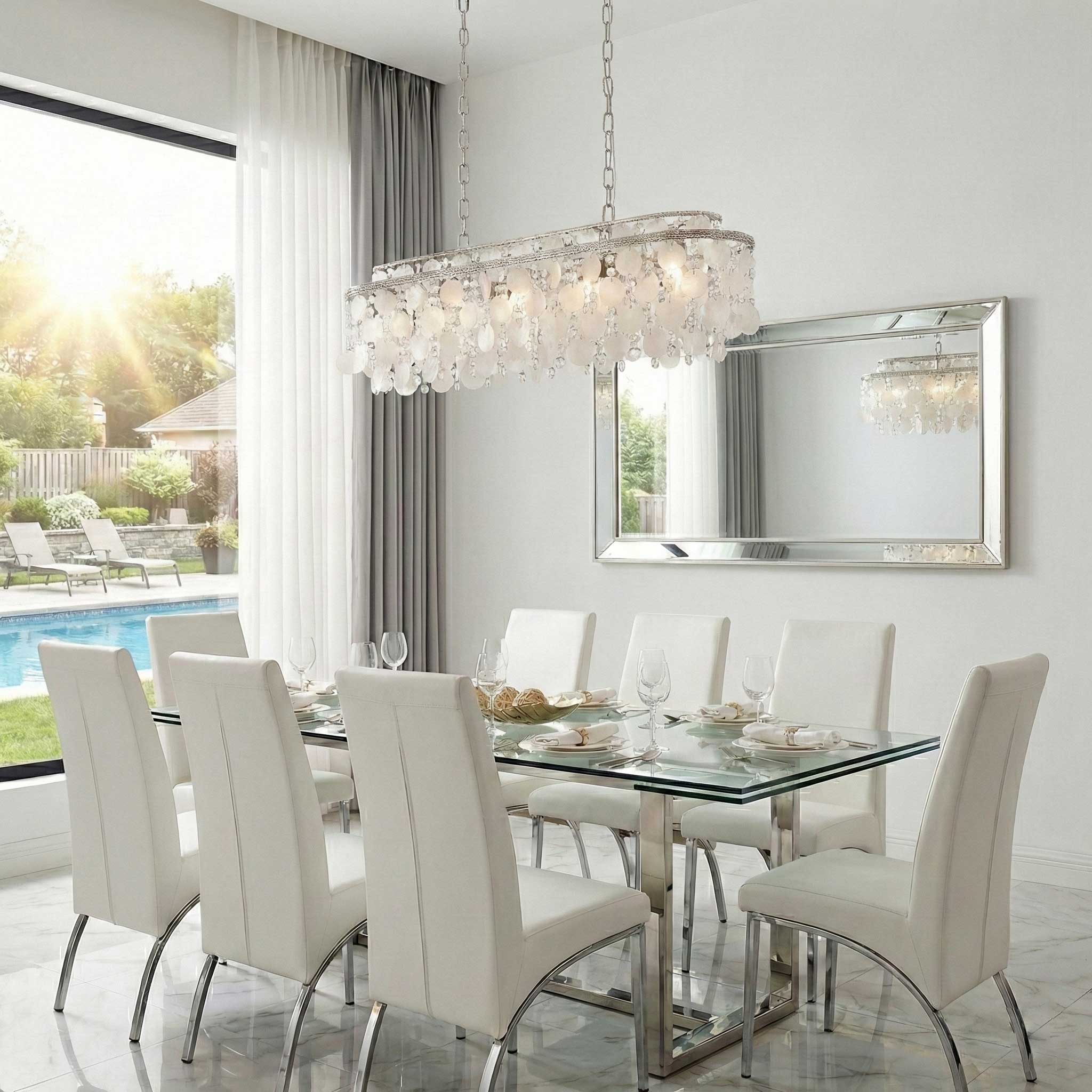 Suspension AVARA en nickel poli — AC12070PN — Luminaire Expert