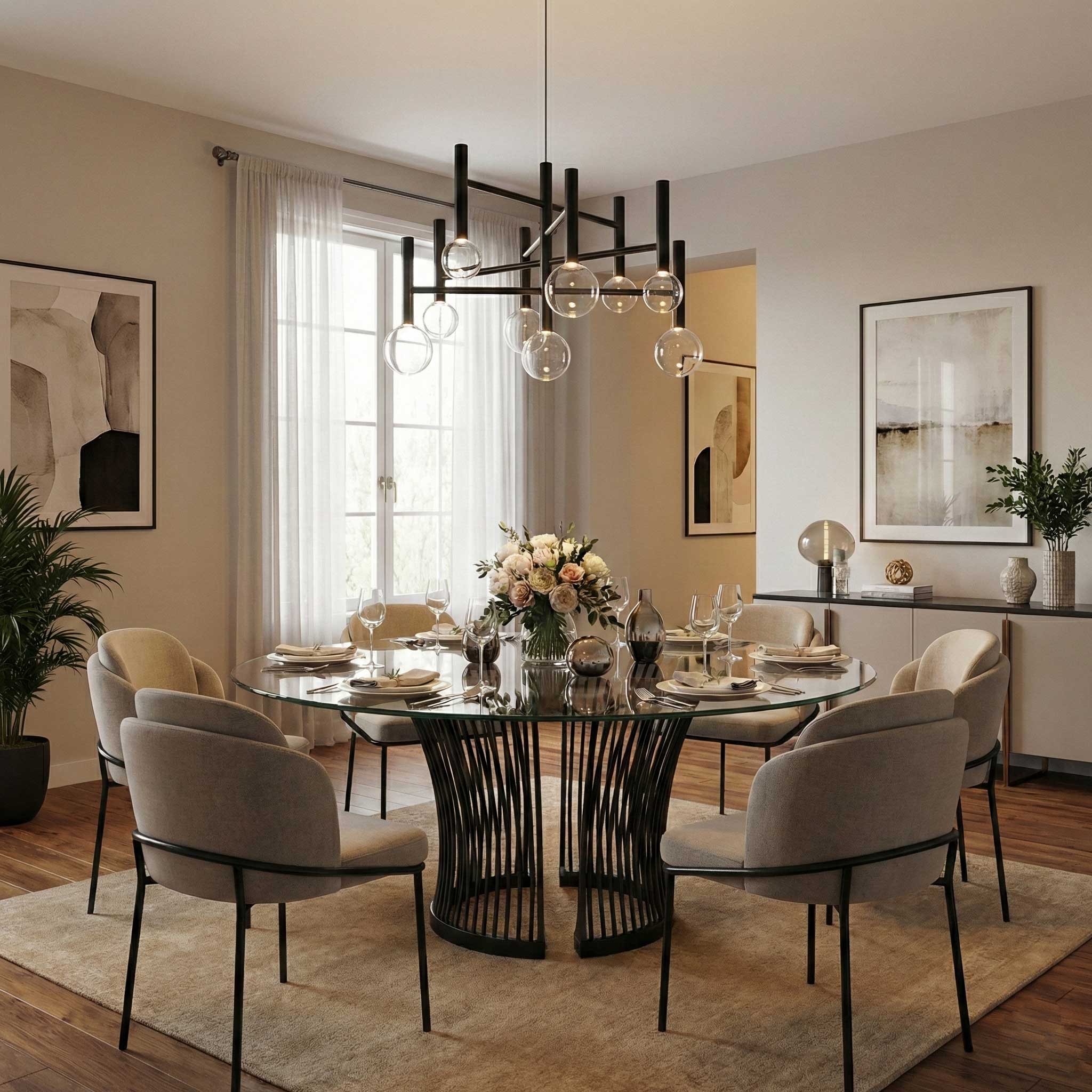 Suspension TERRA en noir — AC6859BK — Luminaire Expert